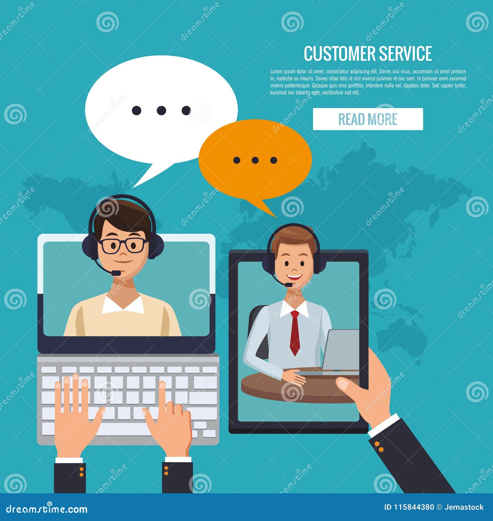 Customer service banner stock vector. Illustration of information