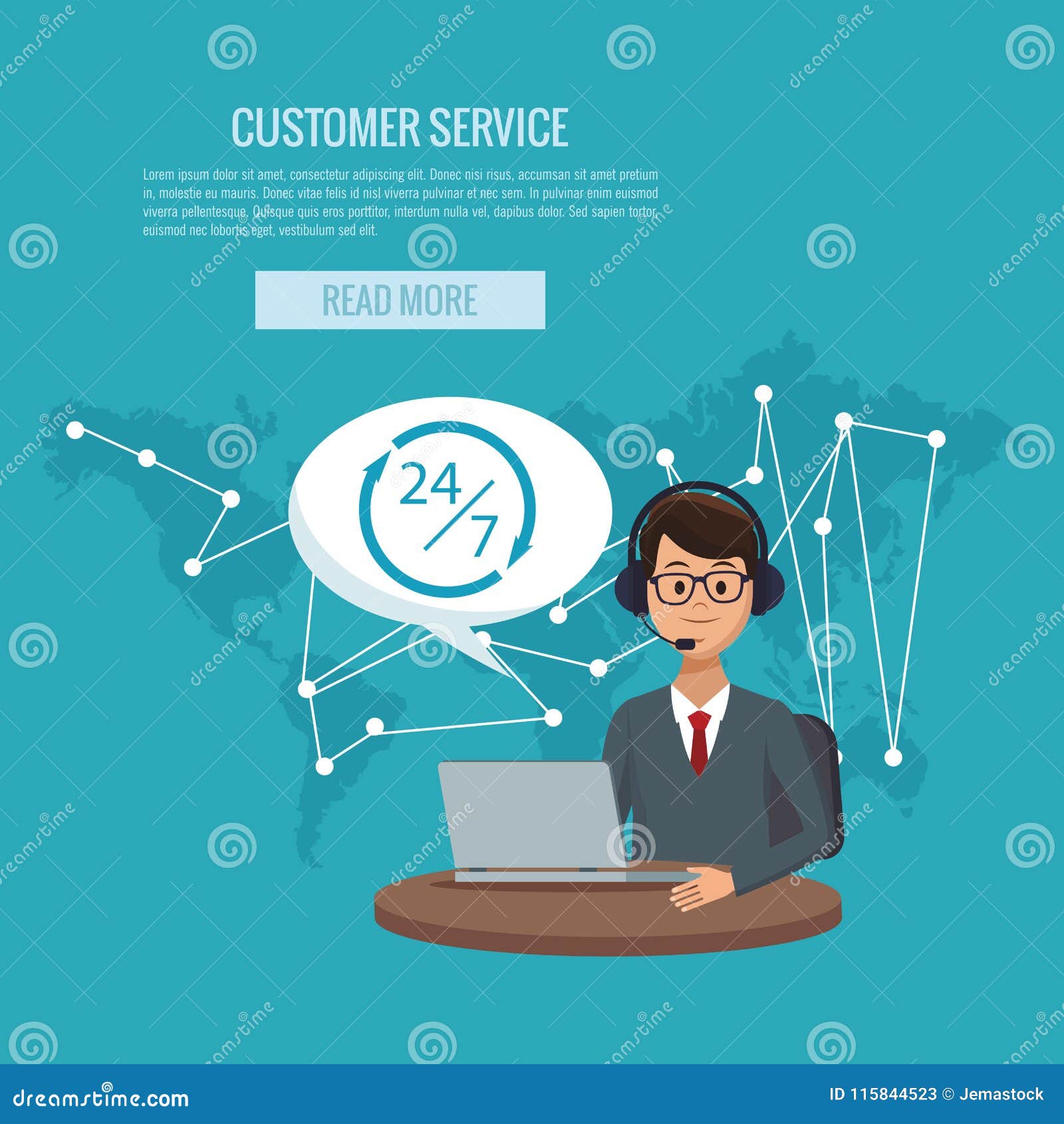 Customer service banner stock vector. Illustration of help 115844523