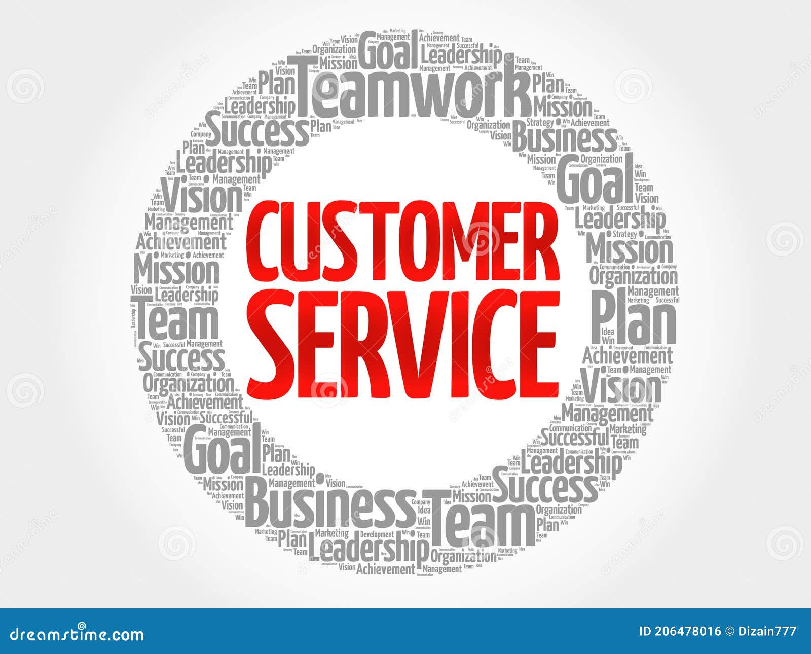 Customer Service Circle Word Cloud Stock Illustration Illustration of