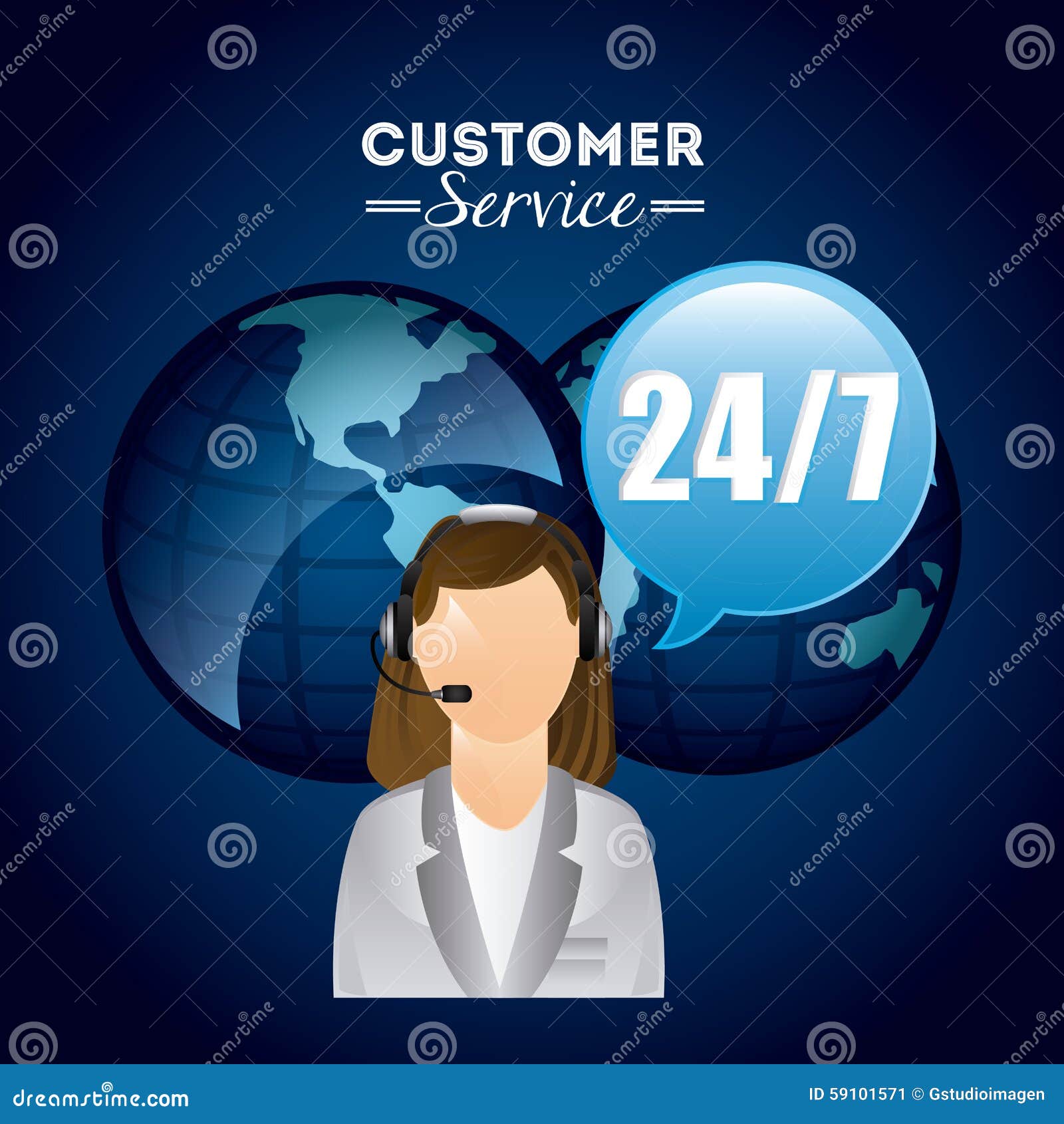 Customer service stock vector. Illustration of vector 59101571