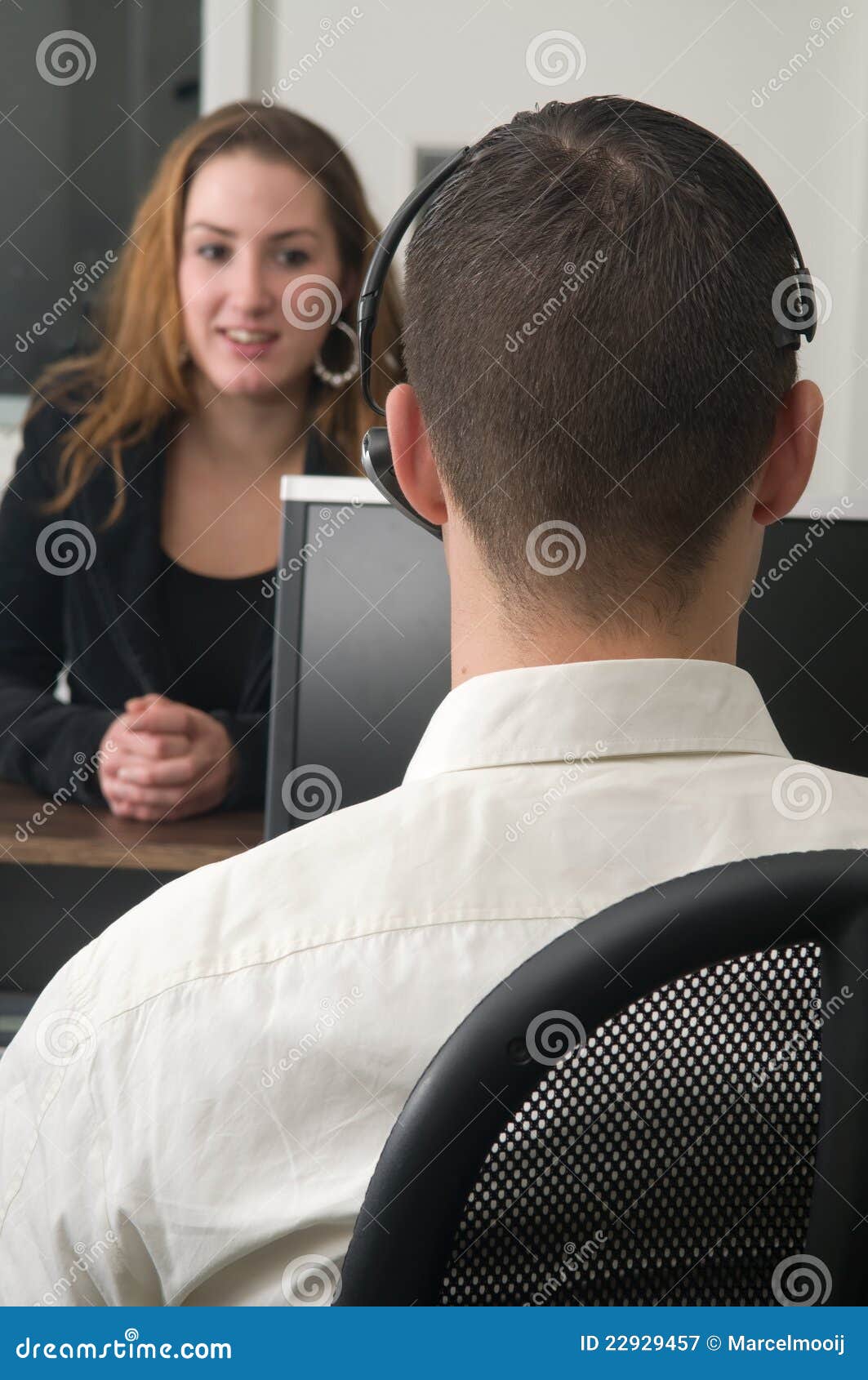 Customer At A Service Desk Royalty Free Stock Photography Image 22929457