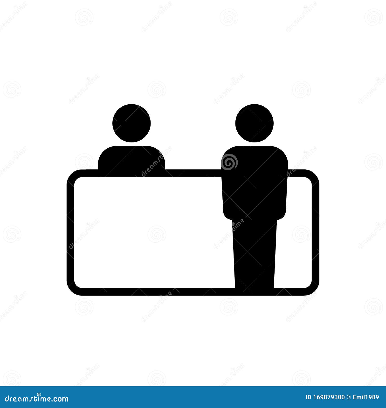 Customer Service Desk Icon Simple Design Stock Vector
