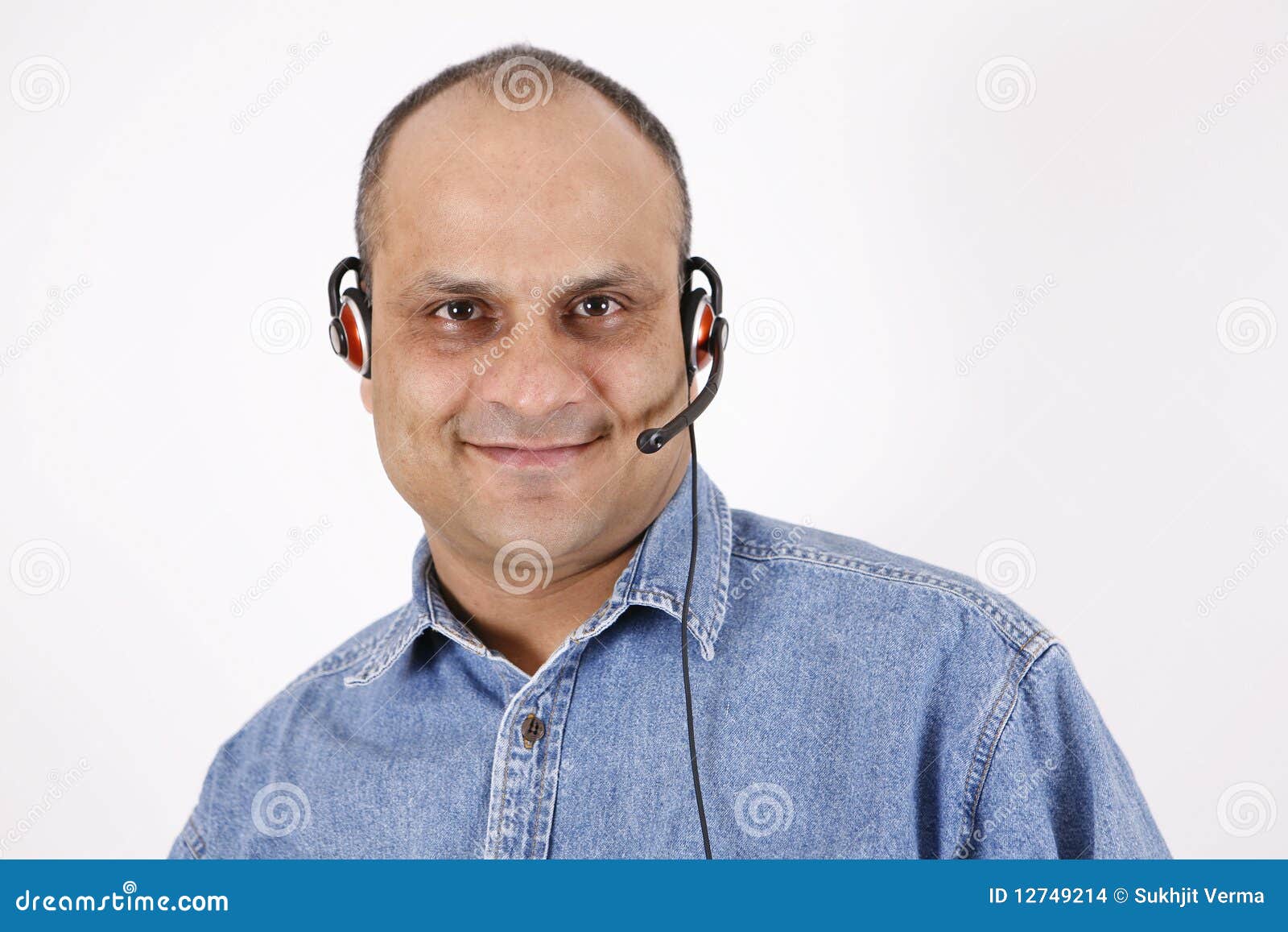 Customer service guy stock photo. Image of business, staff 12749214