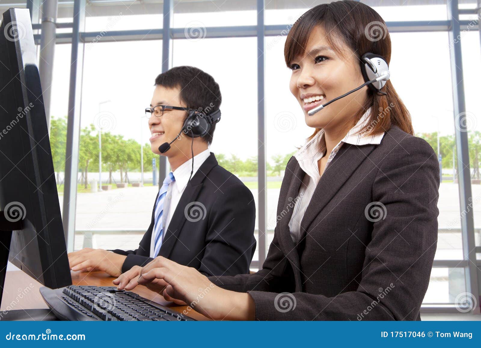 customer service representative in modern office