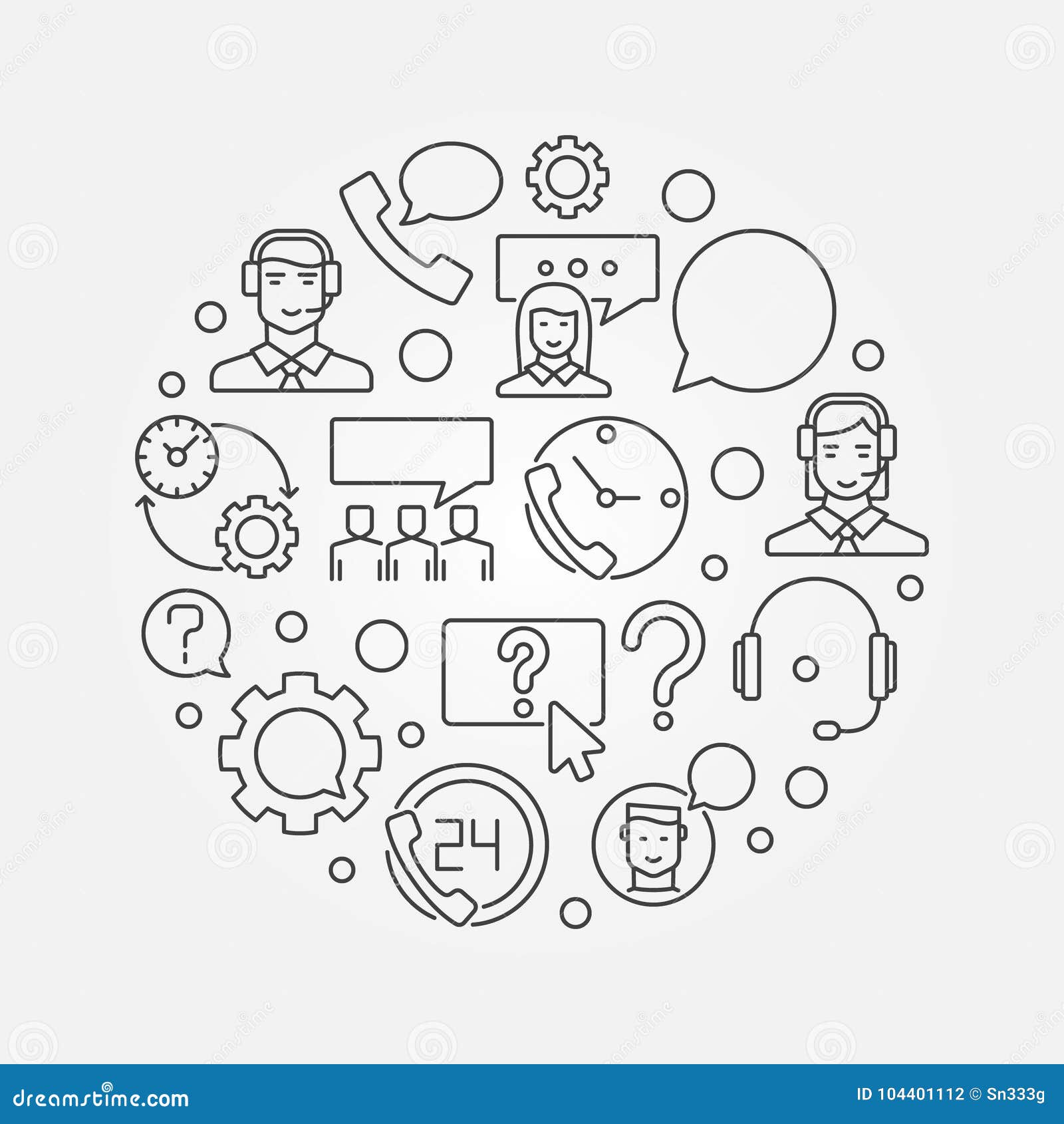 Car Service Round Colorful Icons Set With Battery, Oil, Gear Shifter