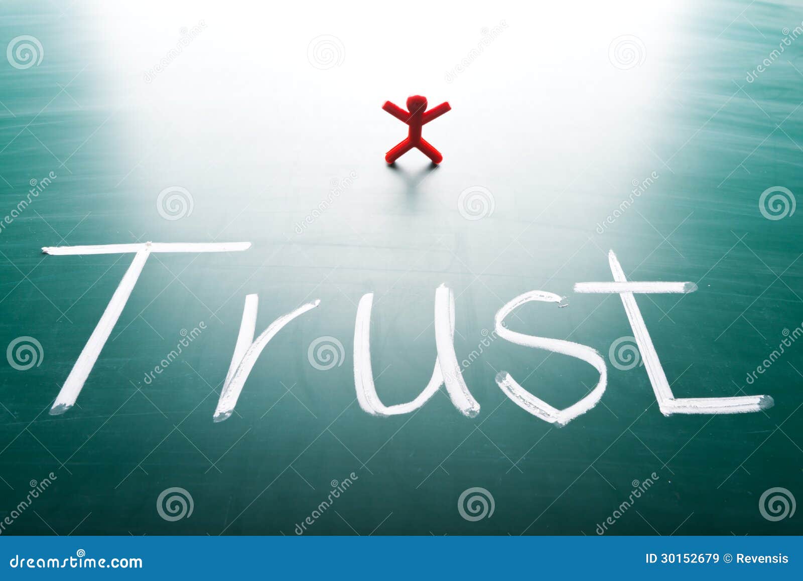 Customer trust concept stock illustration. Illustration of blackboard