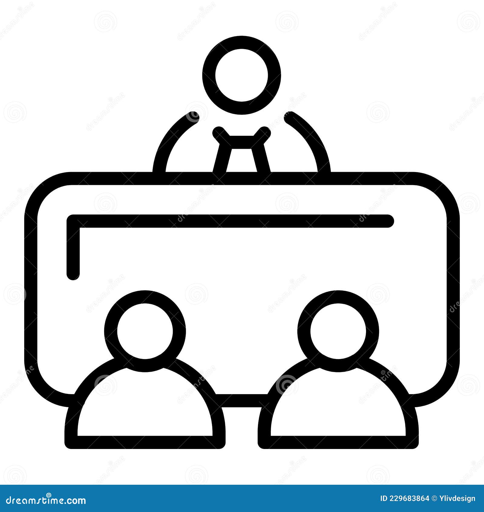 Customer Trust Icon Outline Vector. People Service Stock Vector