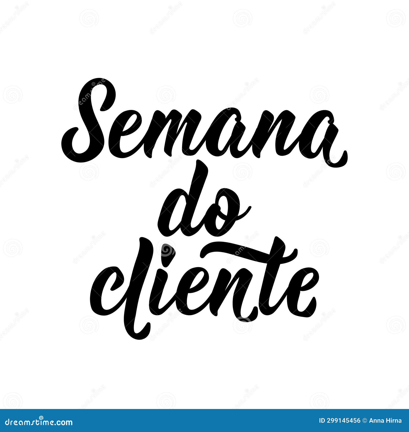 semana do cliente. brazilian lettering. translation from portuguese - customer week. modern  brush calligraphy. ink