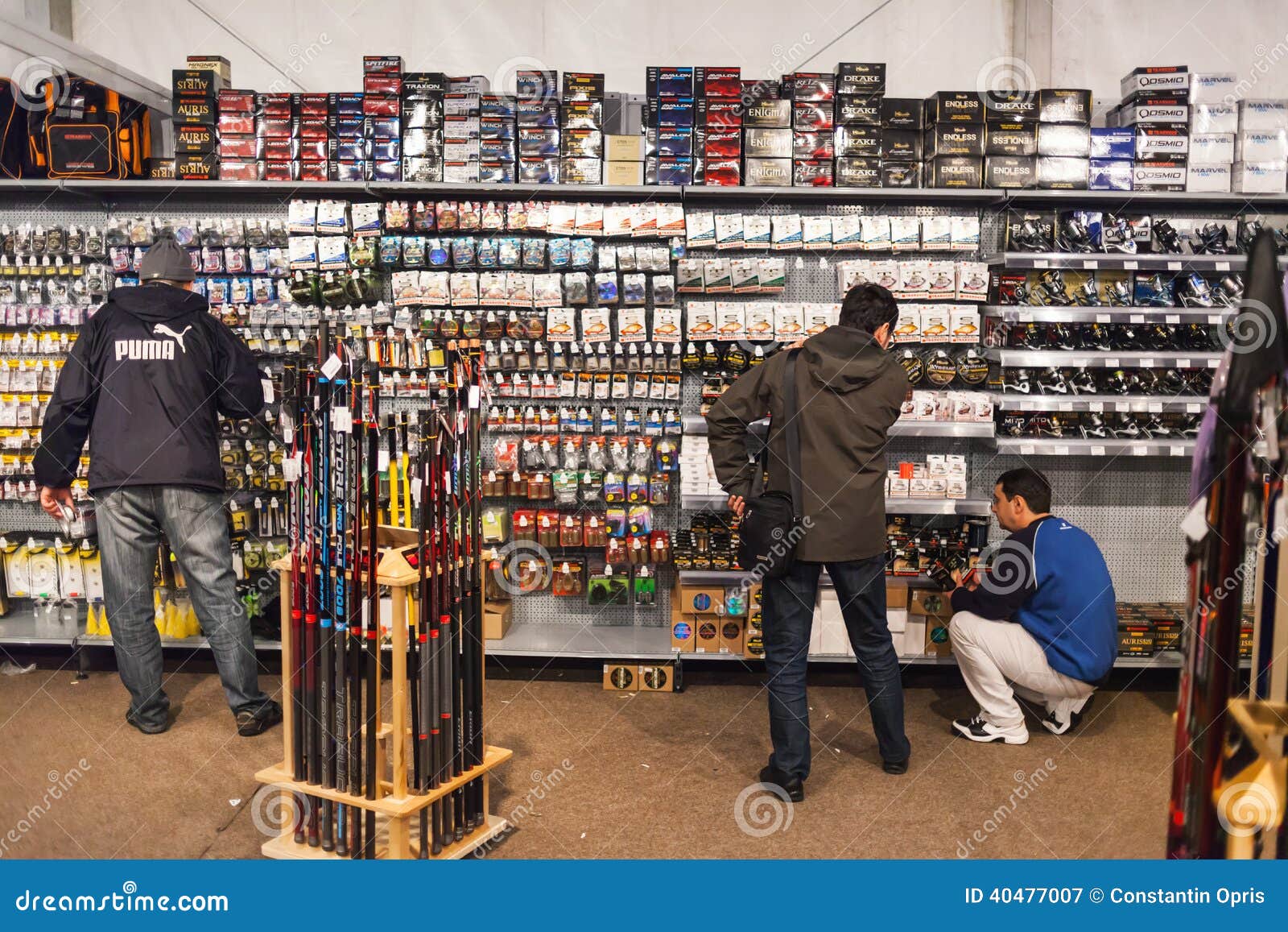 Customers In Fishing Shop Editorial Photography Image