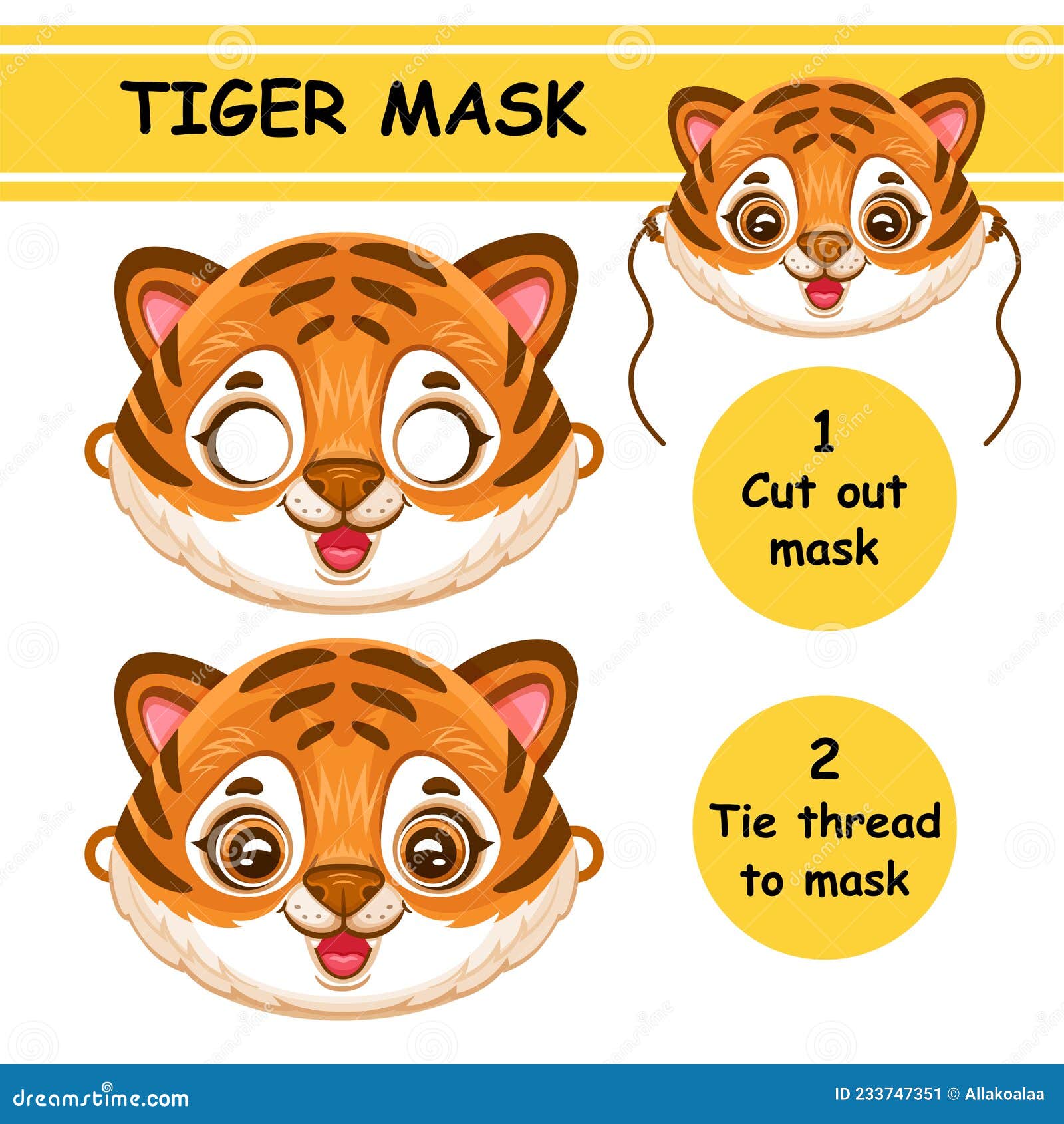 Orange Leopard Cat Masks