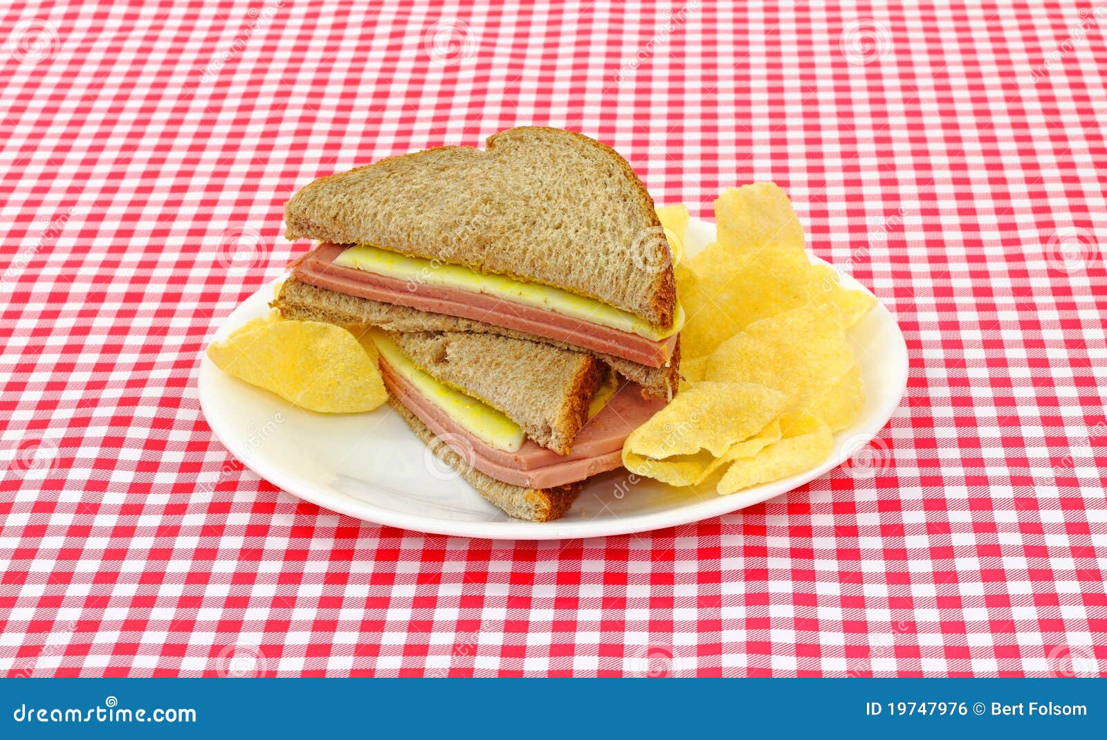 Cut Bologna and Cheese Sandwich Stock Photo Image of covering, salty 19747976