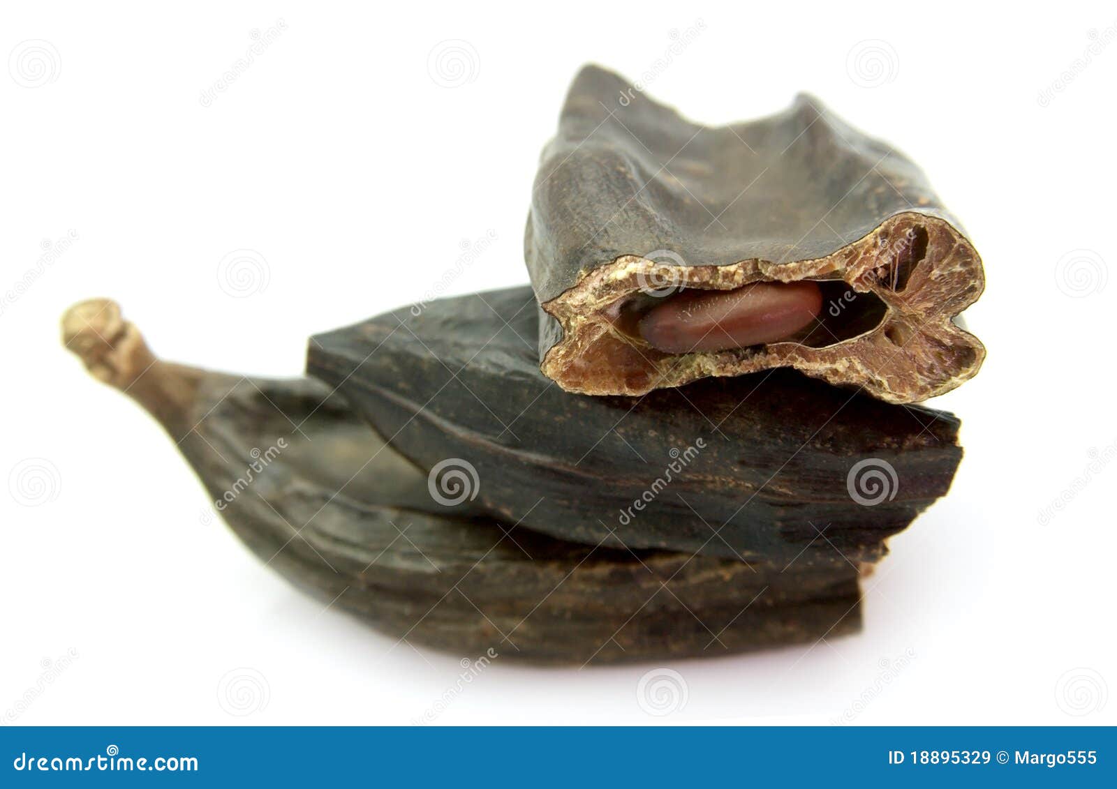 Cut carob pods stock image. Image of fruit, spice, plant 18895329