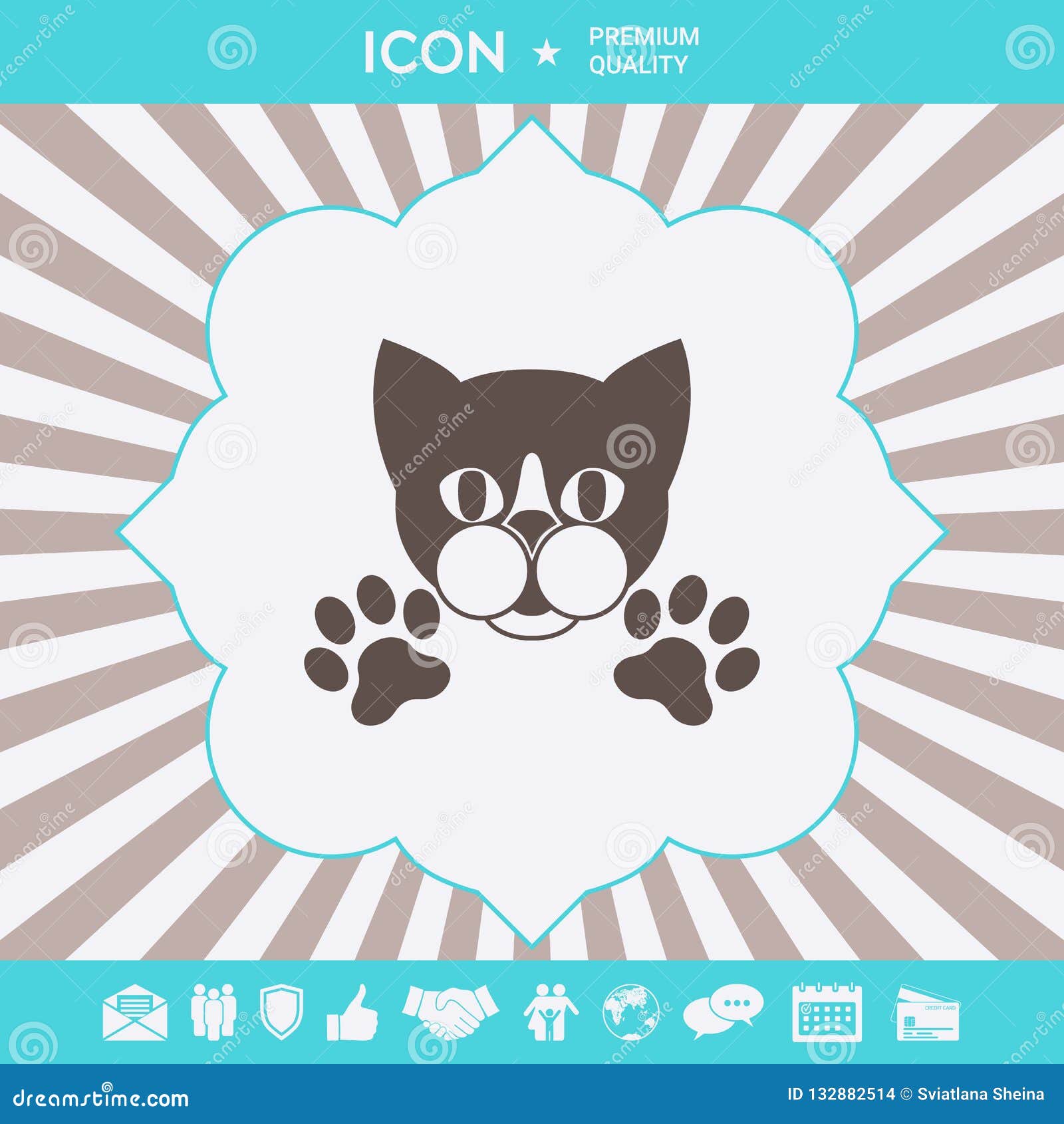 Premium Vector  Icon cat sketch on white background