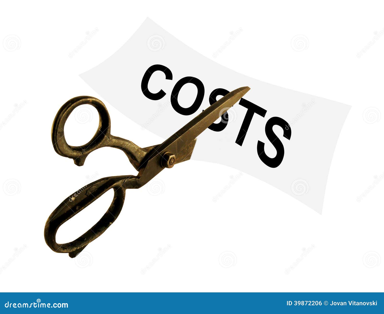 Cut costs stock photo. Image of white, scissors, objects 39872206