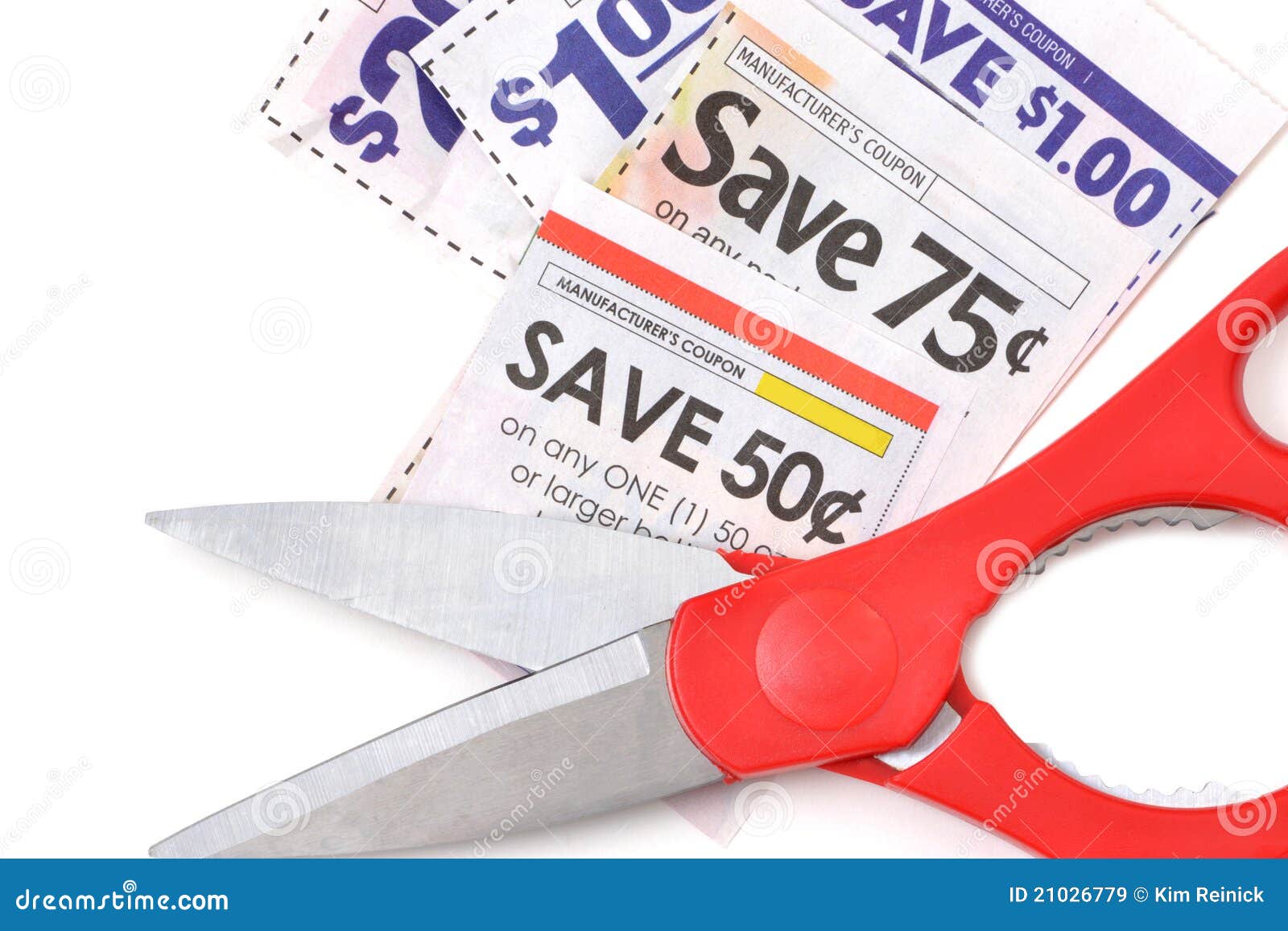 Cut Coupons stock image. Image of white, grocery, saving 21026779