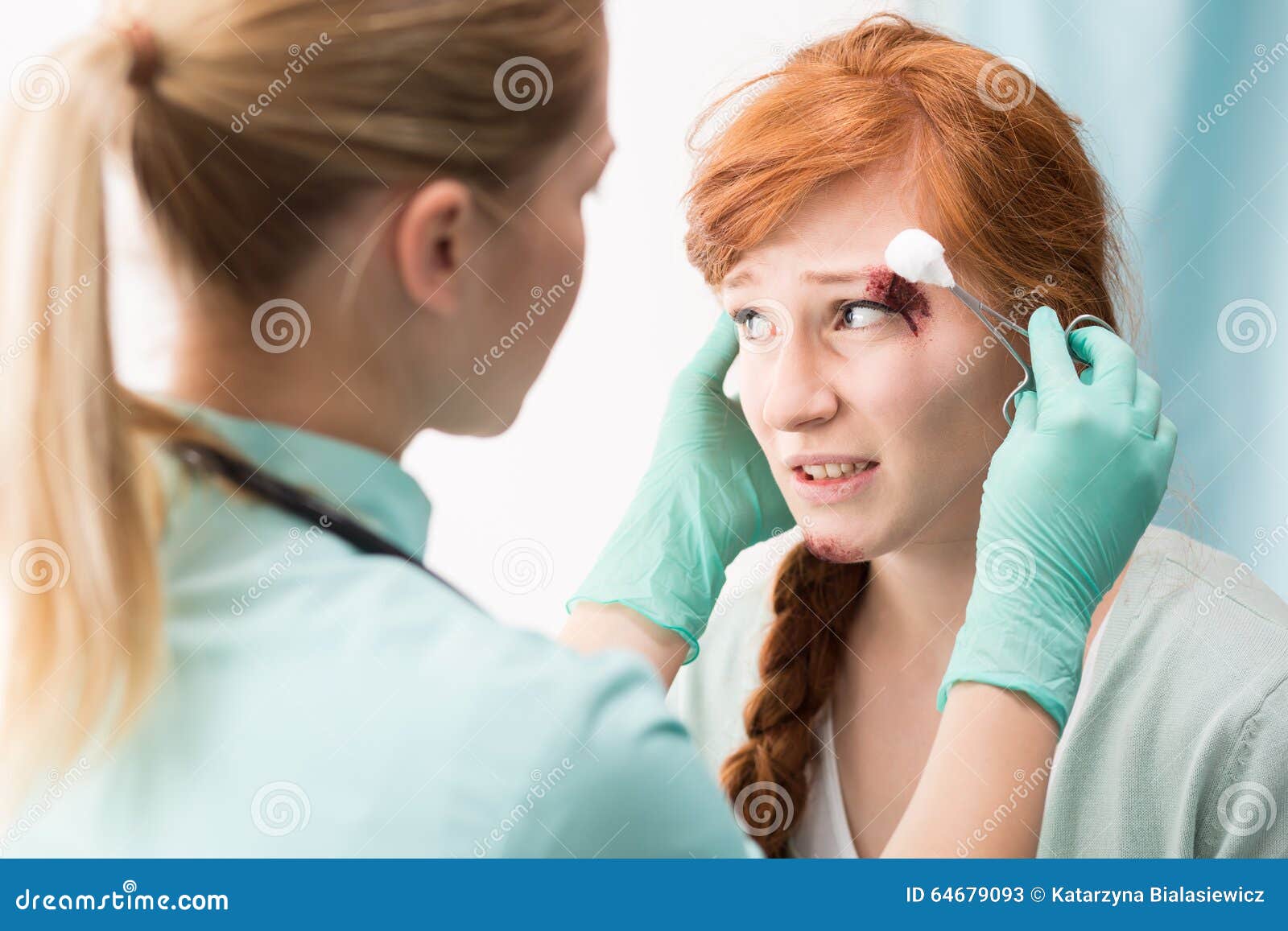 Cut on the eyebrow stock image. Image of split, accident 64679093