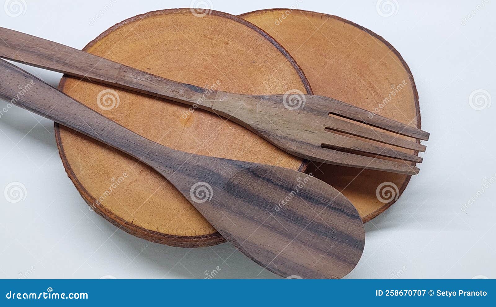 Cut Lacquered Tree Plus Spoon and Fork Made of Mahogany Tree Stock Image Image of tree