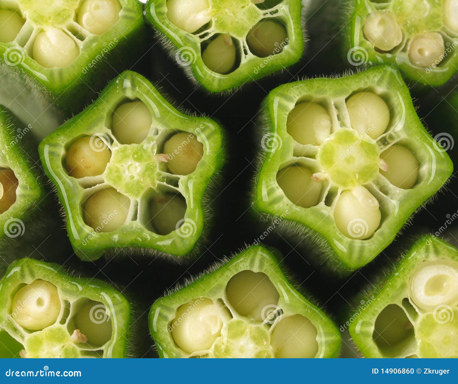 Cut okra stock photo. Image of organic, vegetable, plant 14906860