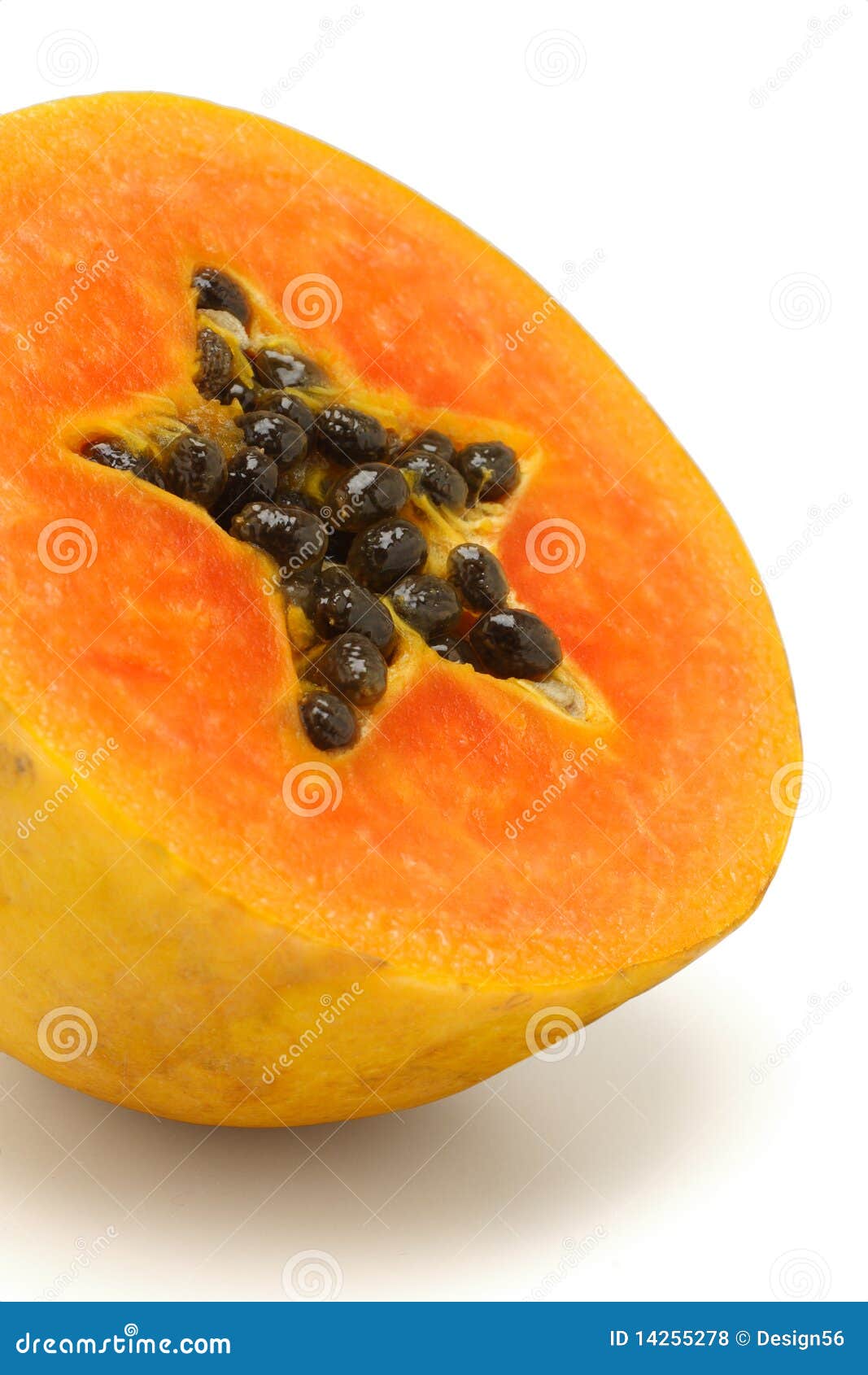 Cut papaya fruit stock photo. Image of papaya, juicy 14255278