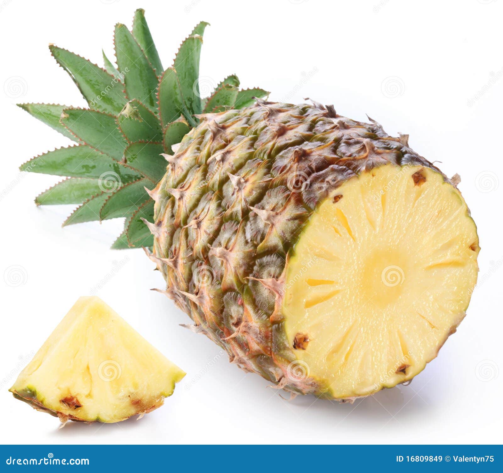 Cut pineapple. stock image. Image of nobody, natural - 16809849