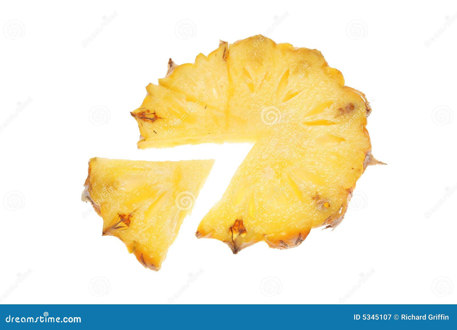 Cut Pineapple Wedge Royalty Free Stock Photography Image 5345107