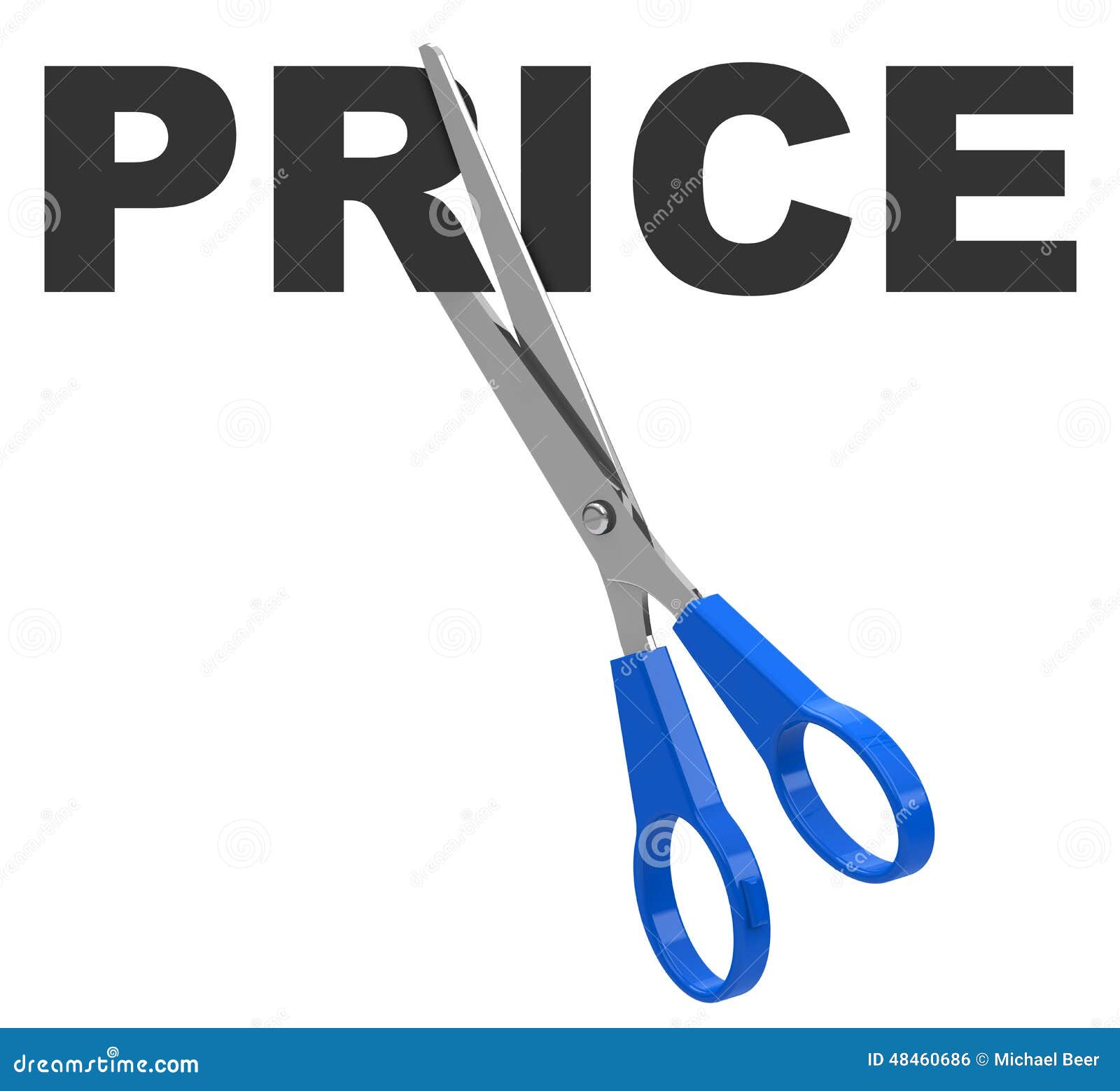 Cut the price stock illustration. Illustration of bargain 48460686