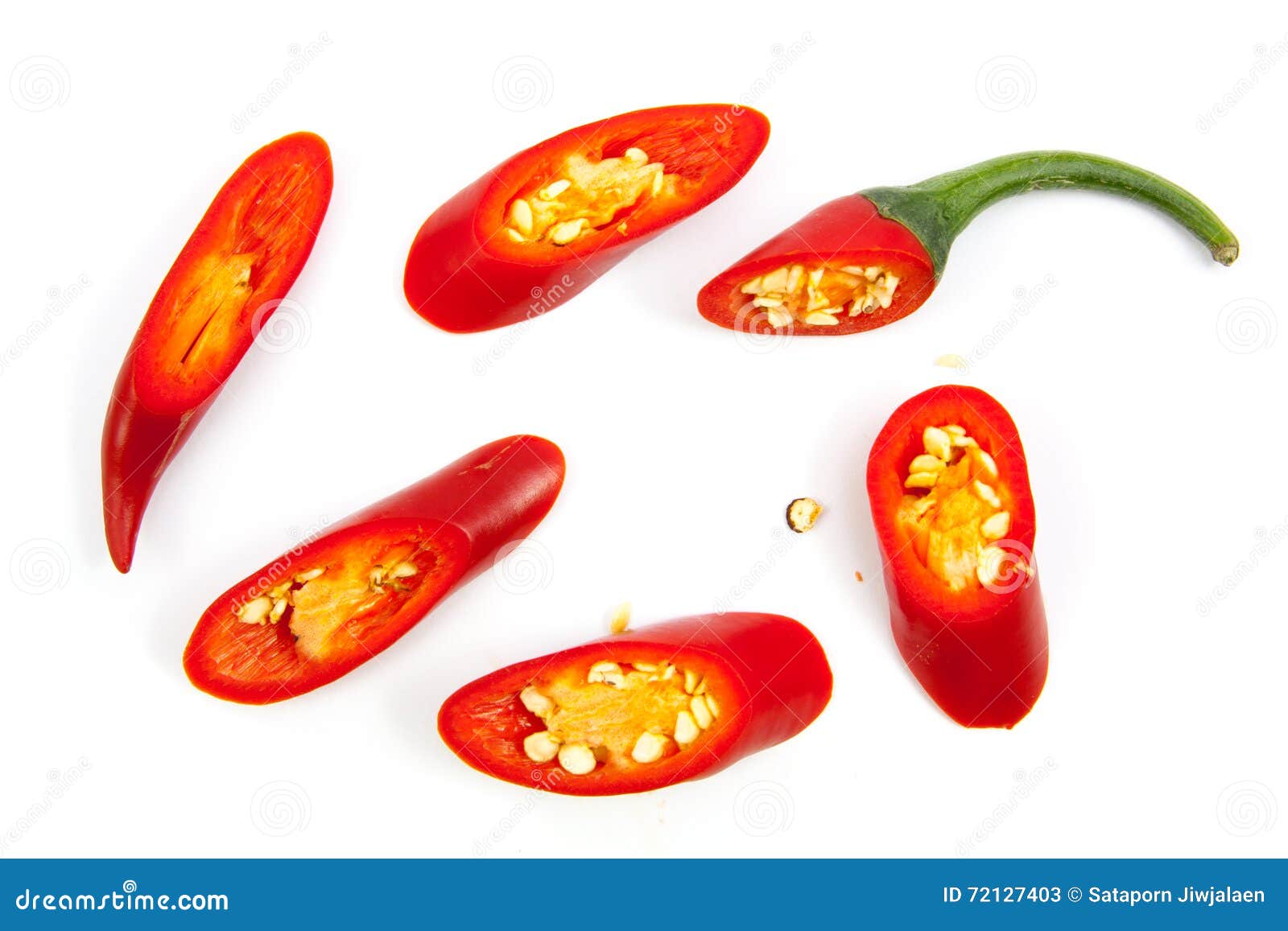 Cut Red Hot Chili Peppers Capsicum Stock Image Image of healthy