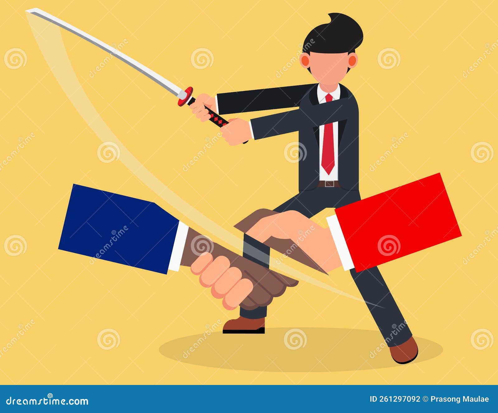 Cut Relationship or Terminate the Agreement. Stock Vector