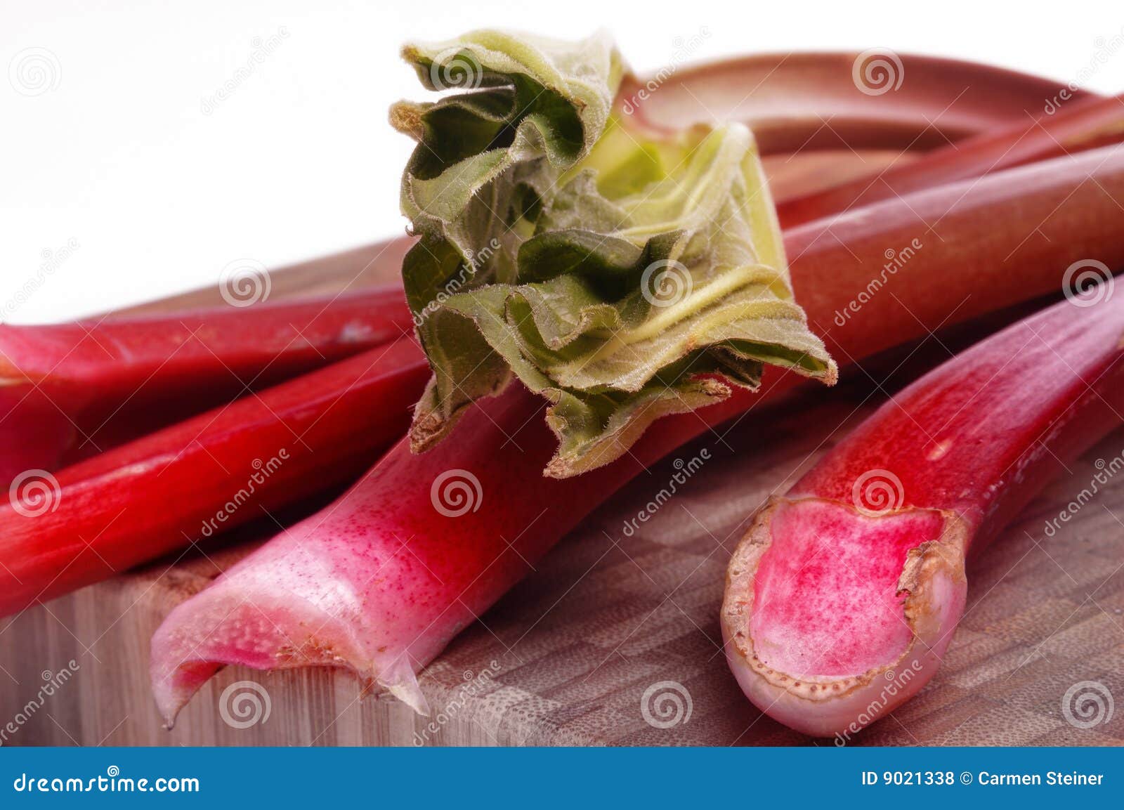Cut rhubarb stock photo. Image of edible, leafstalks, wood 9021338