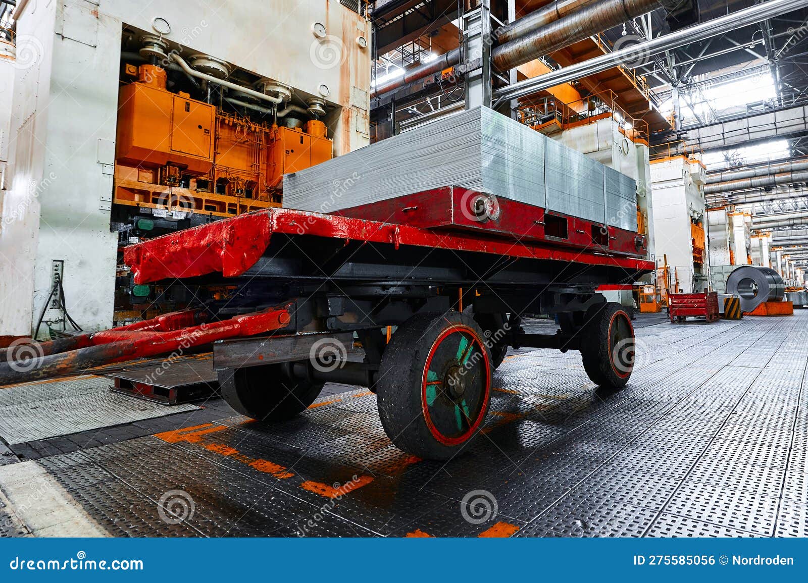 Automotive production press shop scene Royalty Free image photo