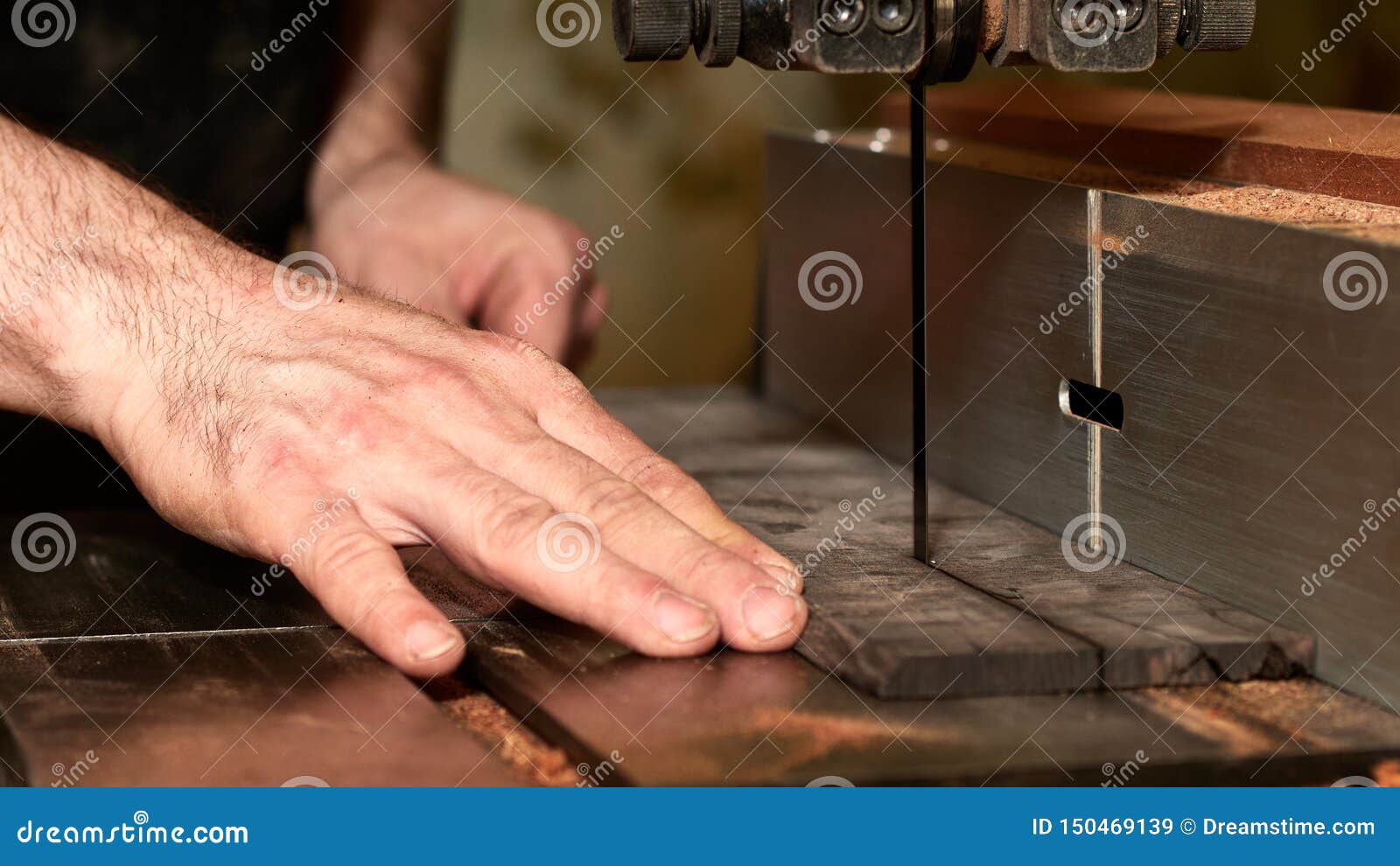 Master Making a Classical Guitar Stock Image - Image of design, human