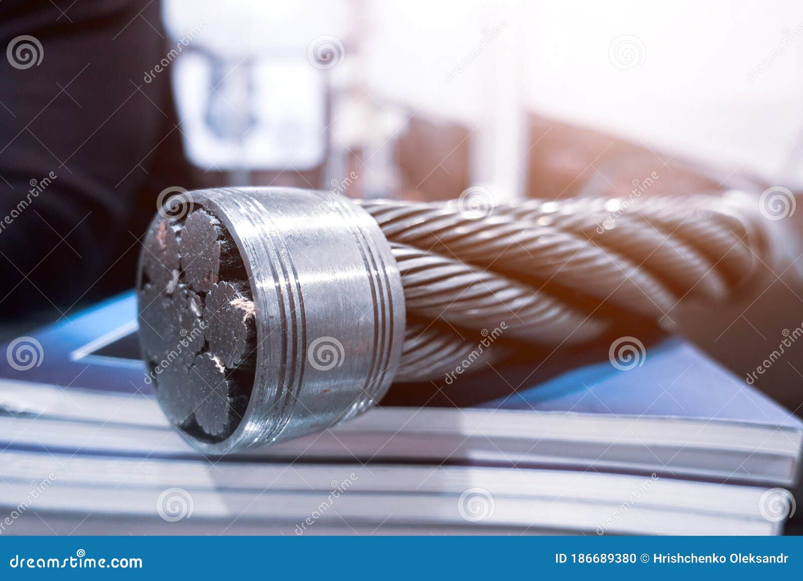 Cut Stranded Strong Metal Cable Stock Photo Image of construction