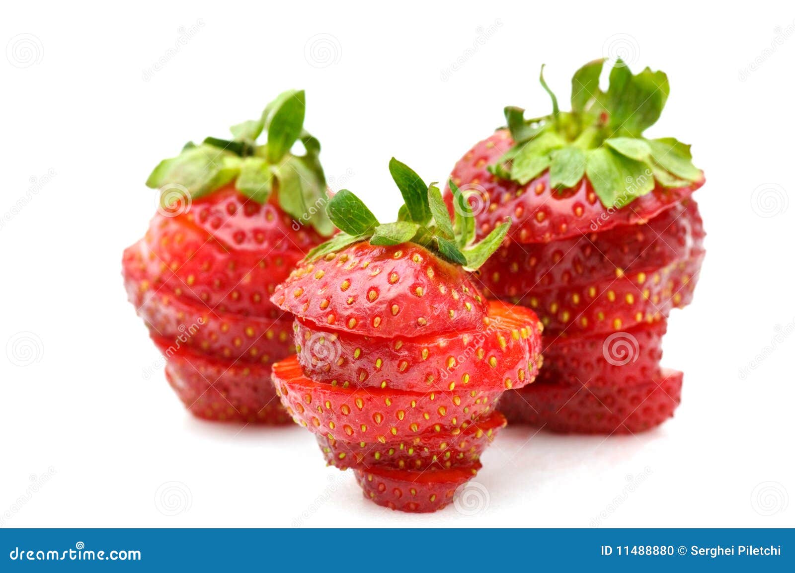 Cut strawberries. stock photo. Image of ripe, macro, portion 11488880