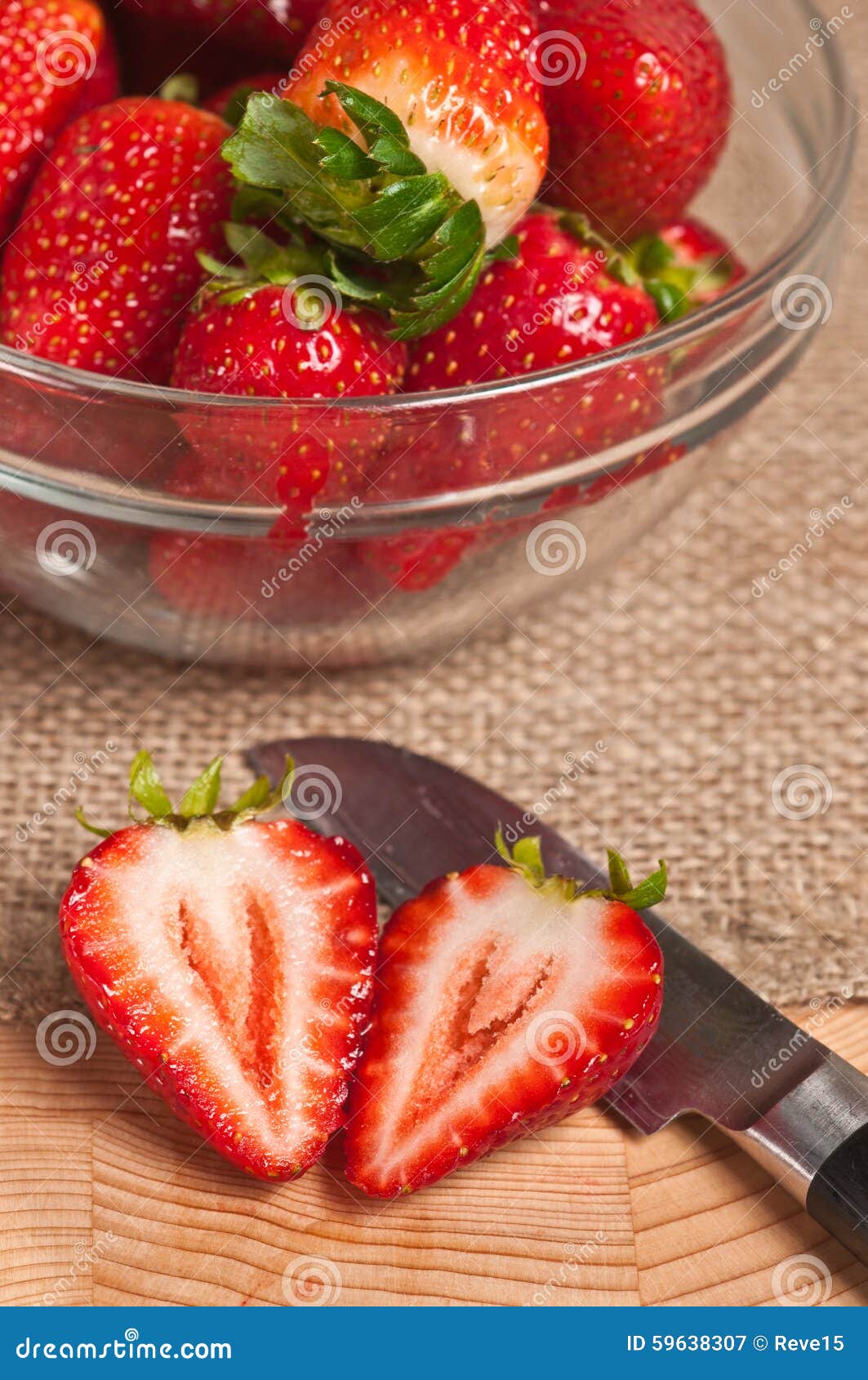 Cut Strawberry stock image. Image of knife, macro, texture 59638307