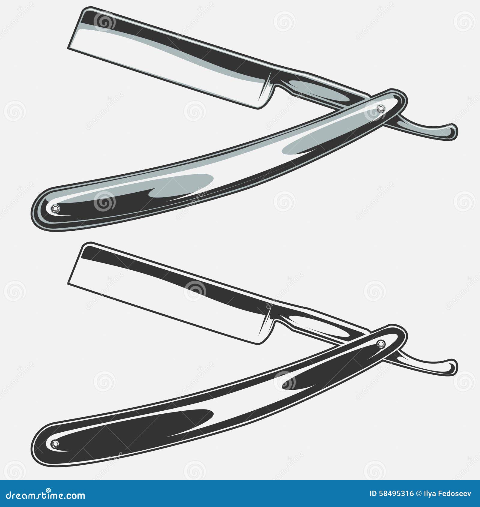 Cut throat razor stock vector. Illustration of razor 58495316