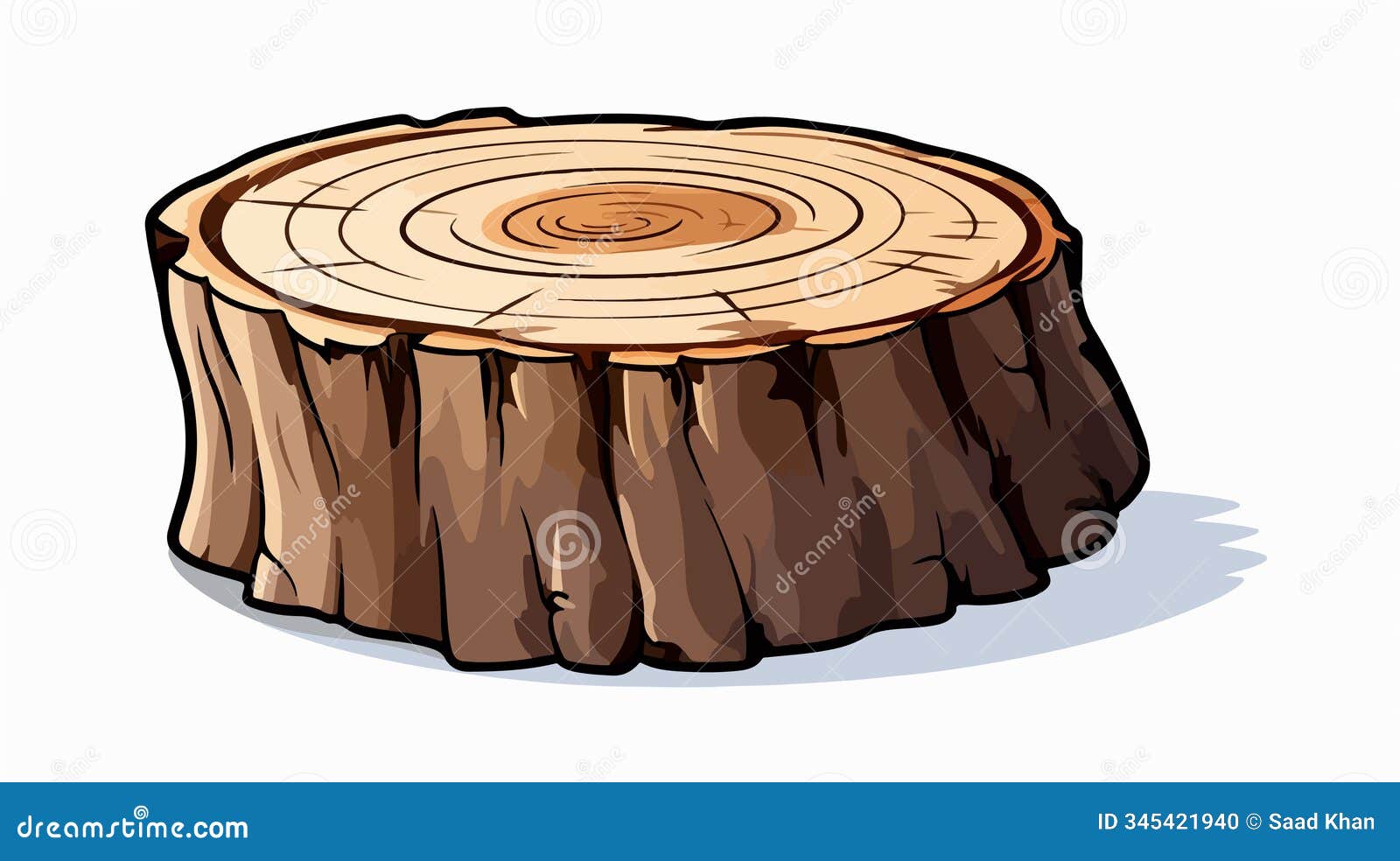 cut tree trunk timber  drawing cartoon