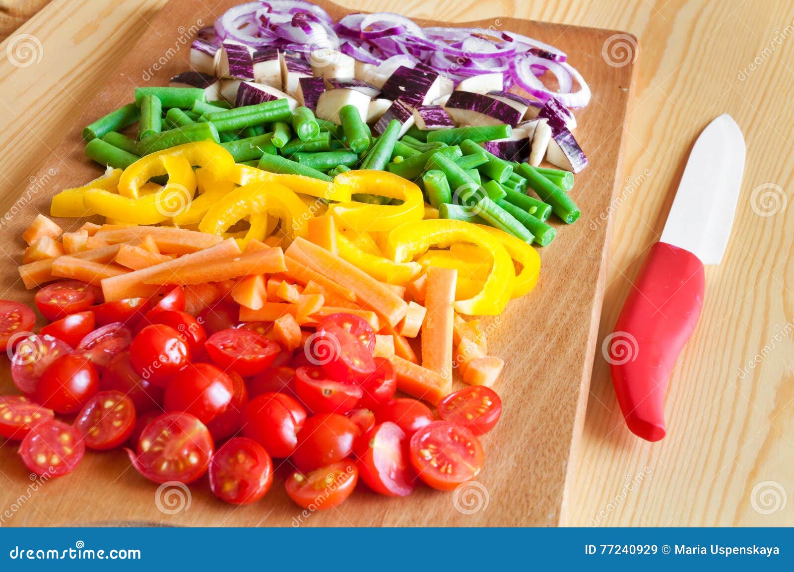 Cut vegetables stock image. Image of vegetarian, healthy 77240929