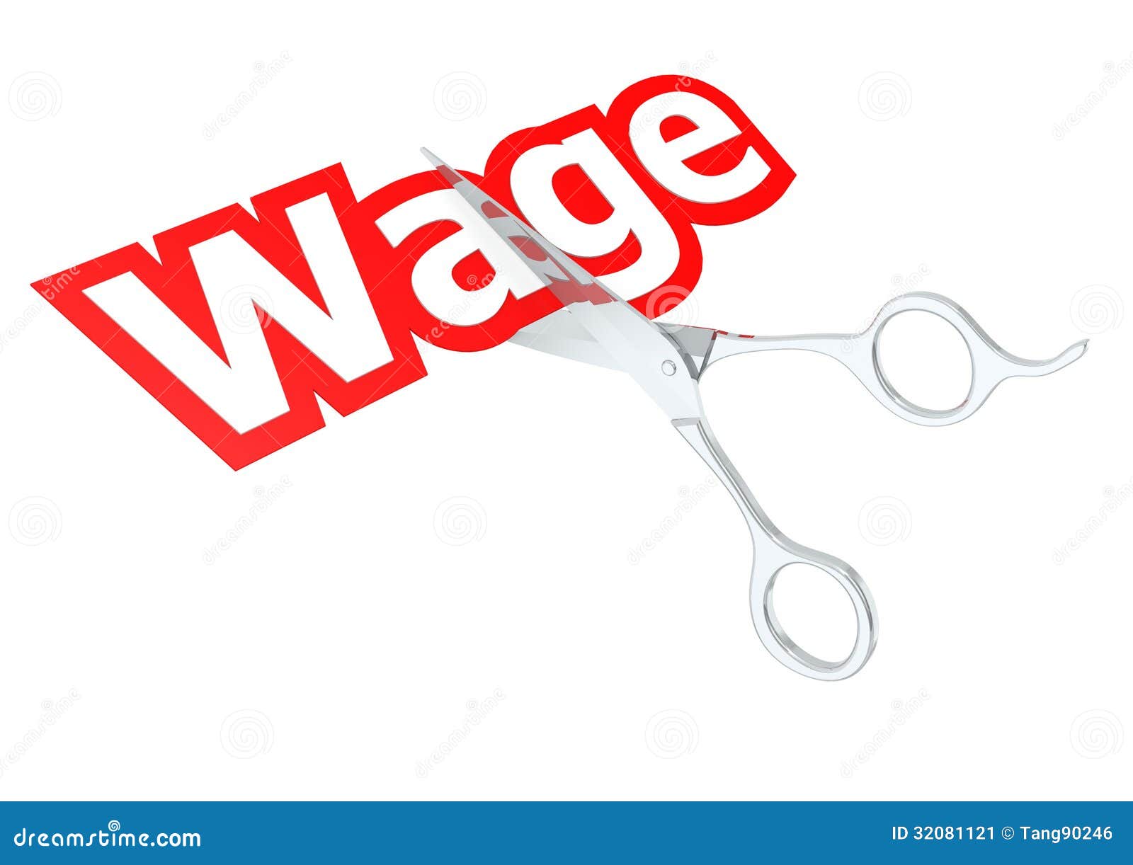 Cut wage stock illustration. Illustration of money, concept 32081121