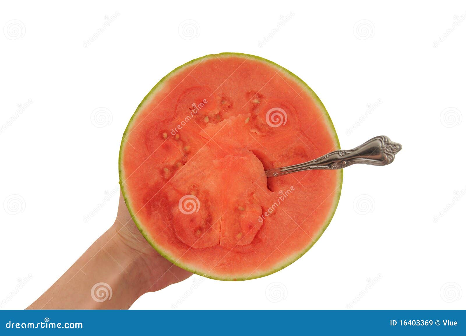 Cut watermelon with spoon stock image. Image of juicy 16403369