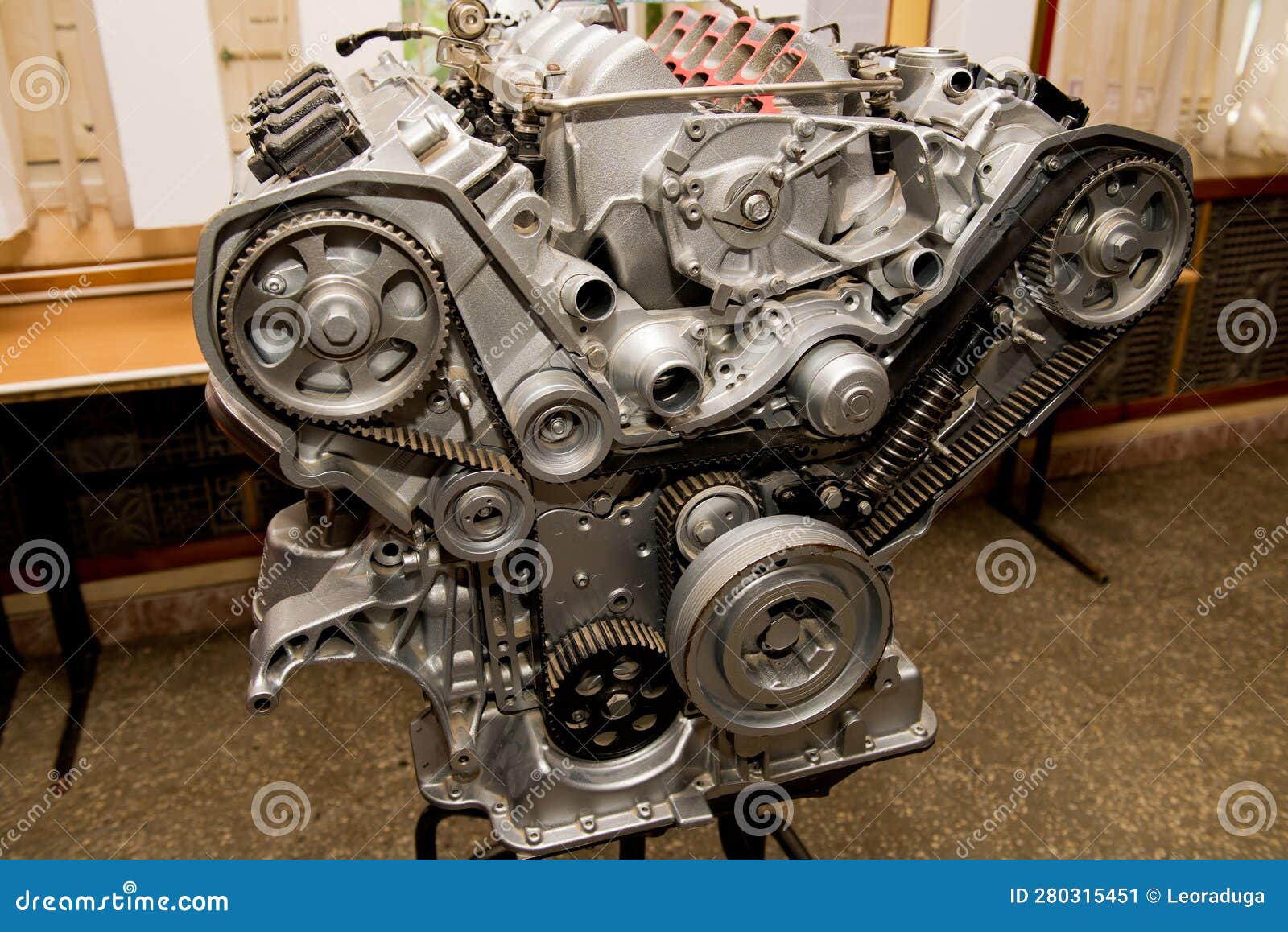 Cutaway Model of a Car Engine. Stock Image Image of technology