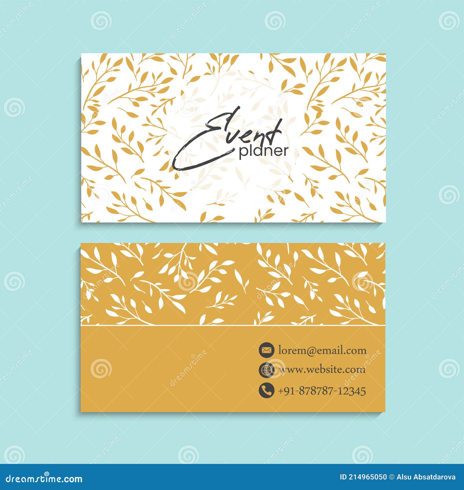 Cute Abstract Pattern Business Card Name Card Design Template Stock