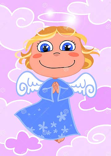 Cute Angel stock vector. Illustration of vector, smiling - 13550375