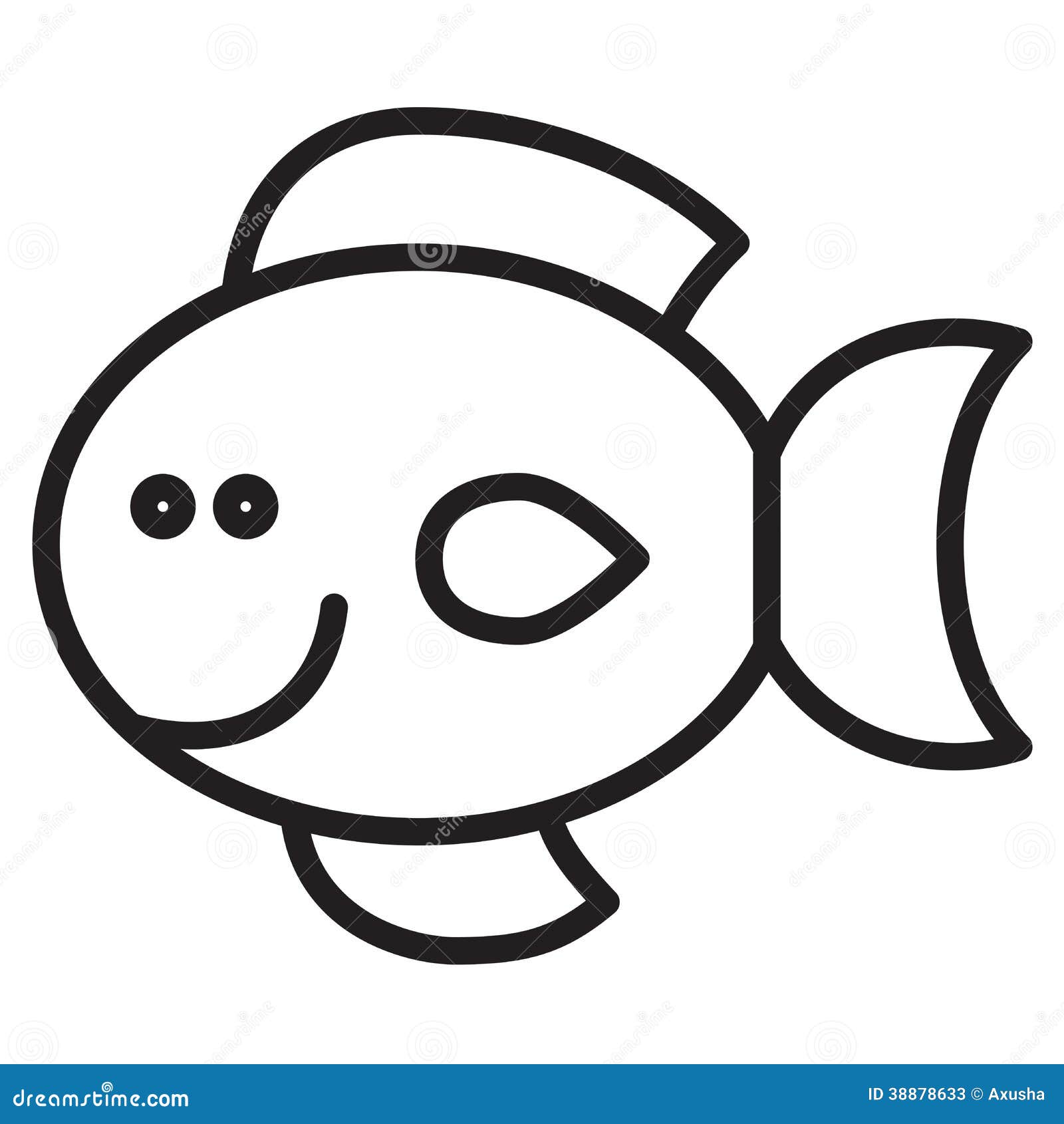 Cute Animal Fish - Illustration Stock Vector - Illustration of dwellers,  isolated: 38878633