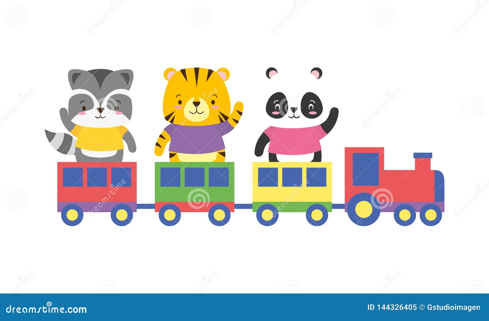 Cute animals train toy stock vector. Illustration of celebration - 144326405 Cute animals train toy stock vector. Illustration of celebration - 144326405