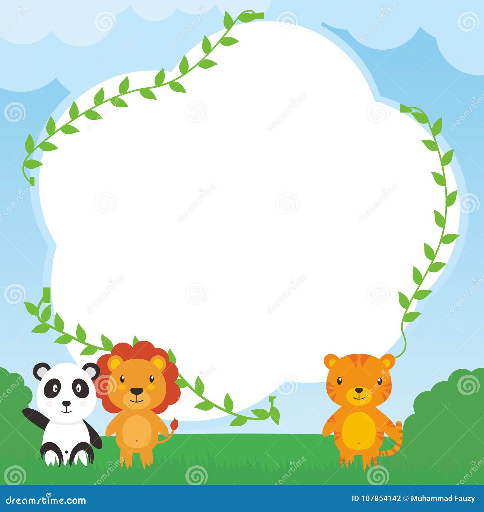 Cute Animals Vector Illustration, Animals Cartoon, Animals Background Stock  Vector - Illustration of collection, mascot: 107854142