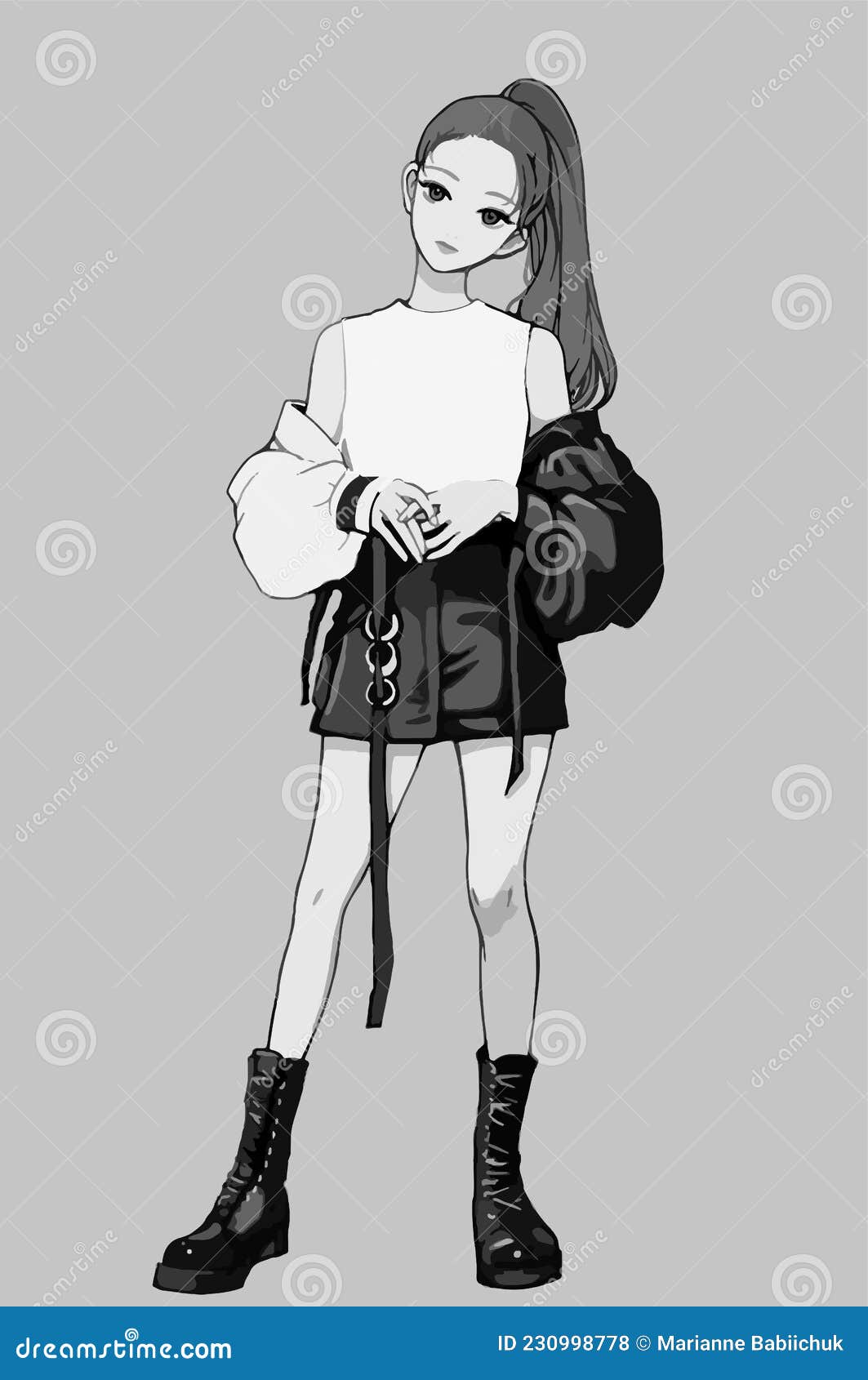 Japanese Anime Hairstyle PNG Transparent Japanese Anime Female Ponytail  Character Hairstyle Japan Female Character PNG Image For Free Download