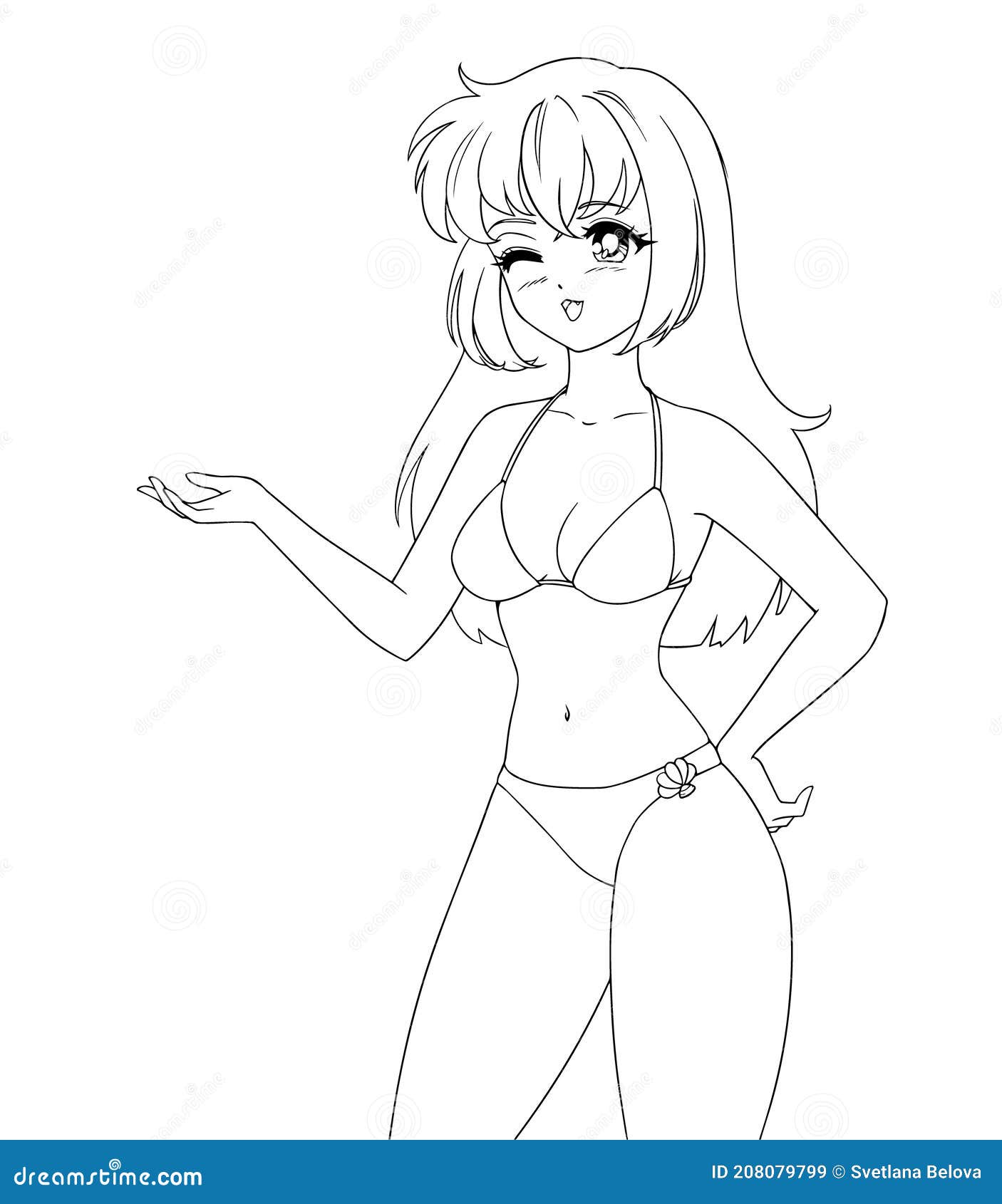 Cute Anime Manga Girl Wearing Swimsuit Bikini Isolated on White Background Stock Vector - Illustration of banner, people: 208079799 Cute Anime Manga Girl Wearing Swimsuit Bikini Isolated on White Background Stock Vector - Illustration of banner, people: 208079799