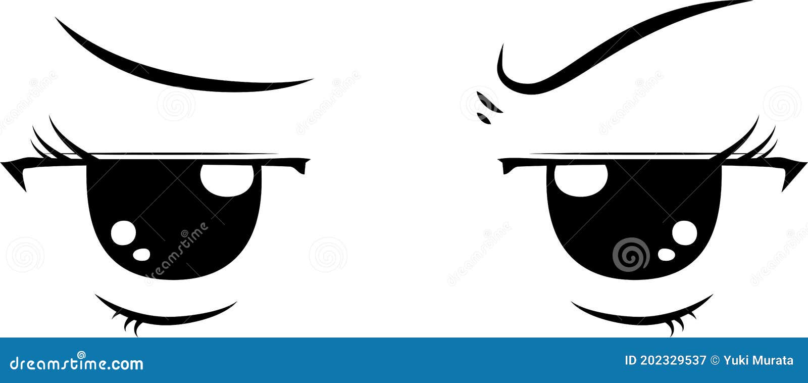 Cute Anime-style Big Black Eyes with a Suspicious Expression Stock Vector - Illustration of frustration, japan: 202329537 Cute Anime-style Big Black Eyes with a Suspicious Expression Stock Vector - Illustration of frustration, japan: 202329537