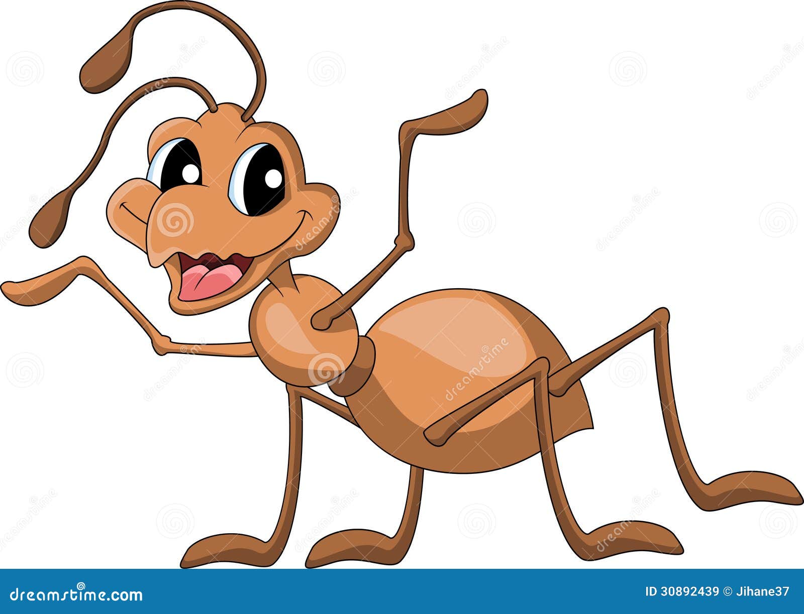 Cute ant cartoon stock illustration. Illustration of ...