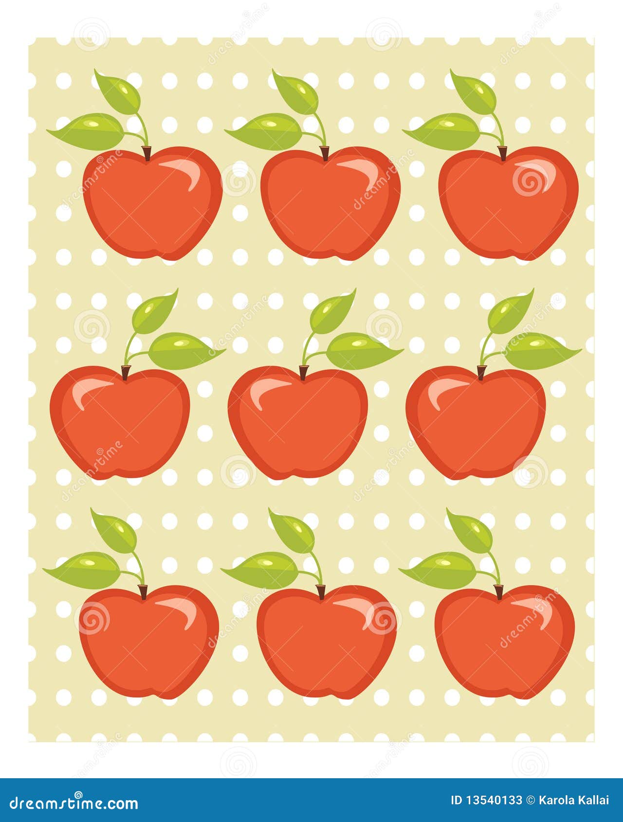 Cute apple background stock vector. Illustration of fresh 13540133